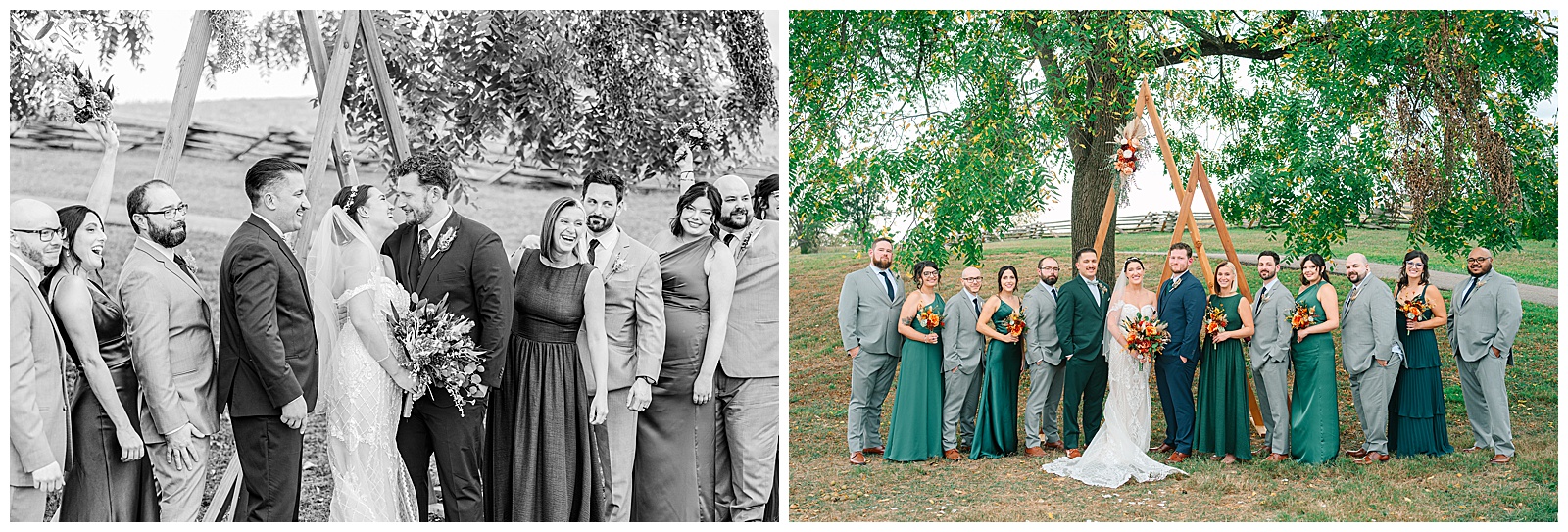 Early Fall Wedding at Diamond Lake Event Barn | Heather J Photography | Ohio Engagement Photographer