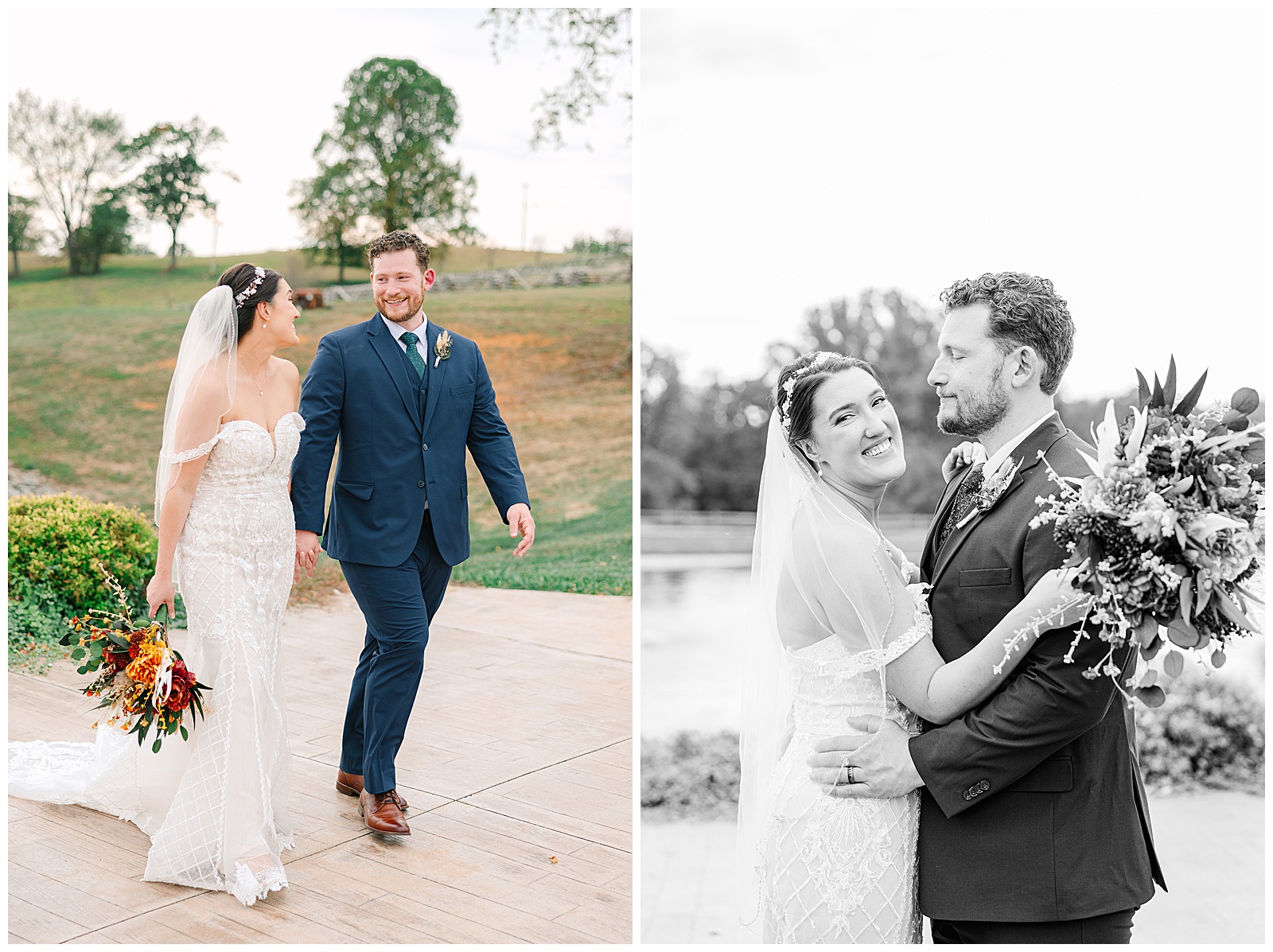 Early Fall Wedding at Diamond Lake Event Barn | Heather J Photography | Ohio Engagement Photographer