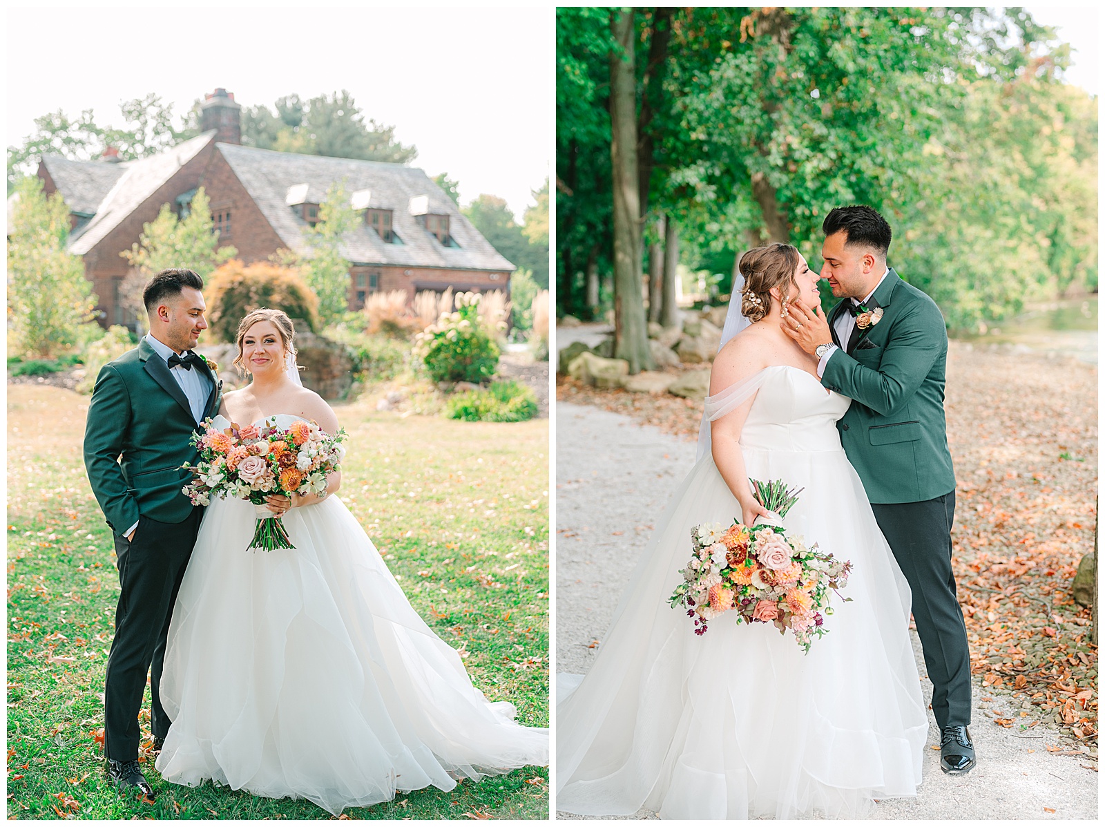 Early Fall Wedding at Tudor House at Mason's Cove | Heather J Photography | Ohio Engagement Photographer