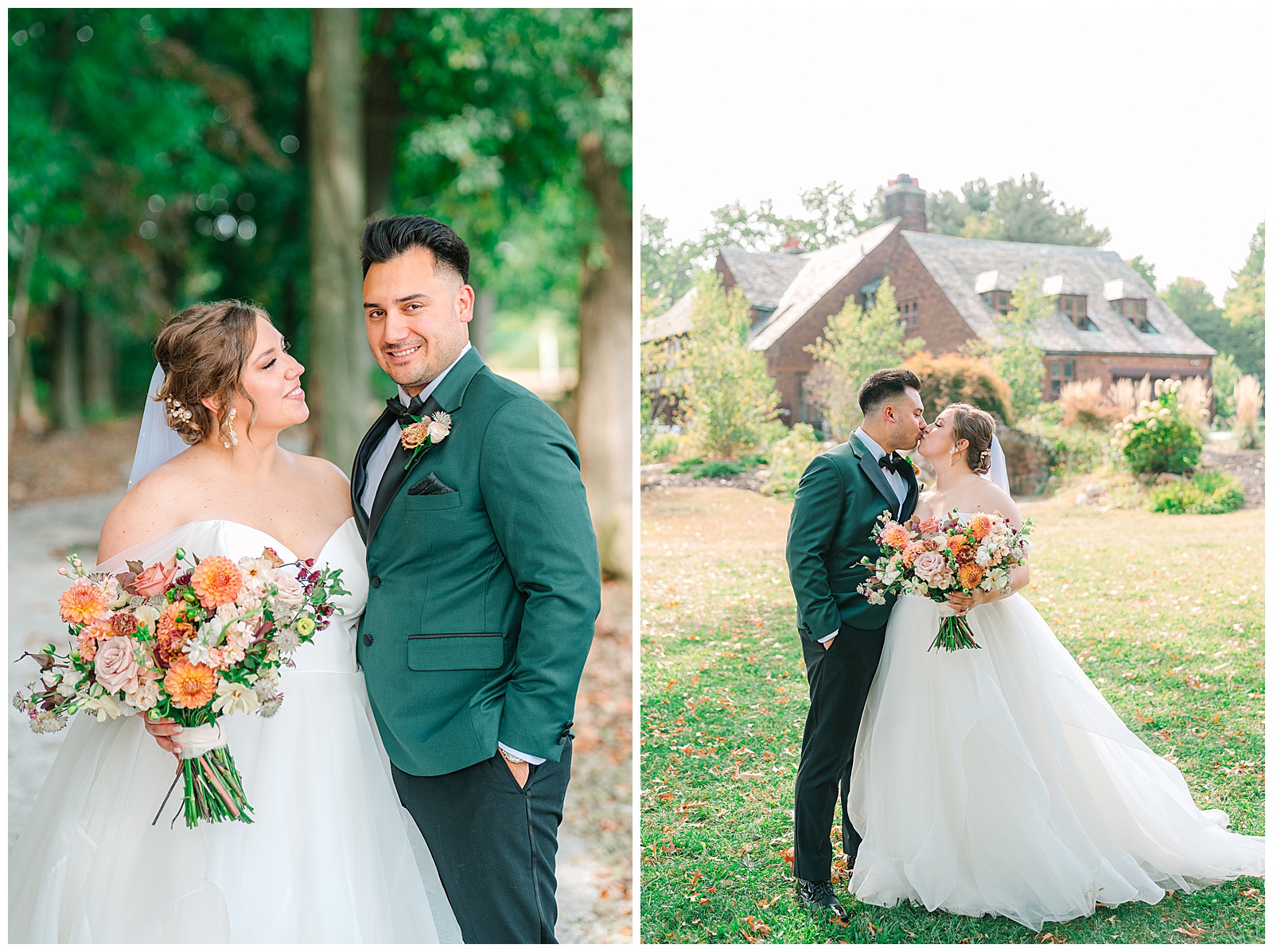 Early Fall Wedding at Tudor House at Mason's Cove | Heather J Photography | Ohio Engagement Photographer