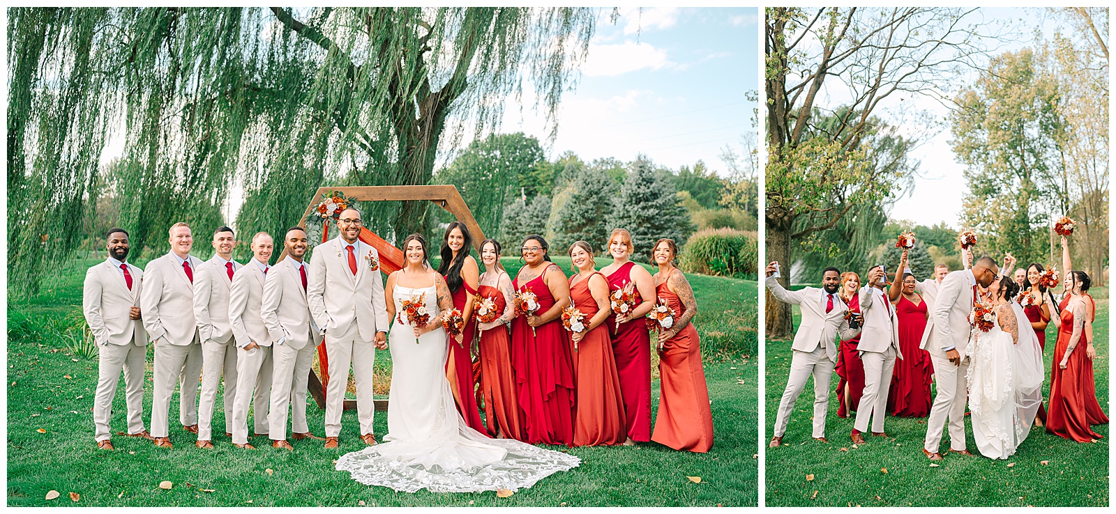 Everhart Gathering Place in Nevada Ohio Fall Wedding | Heather J Photography | Ohio Engagement Photographer