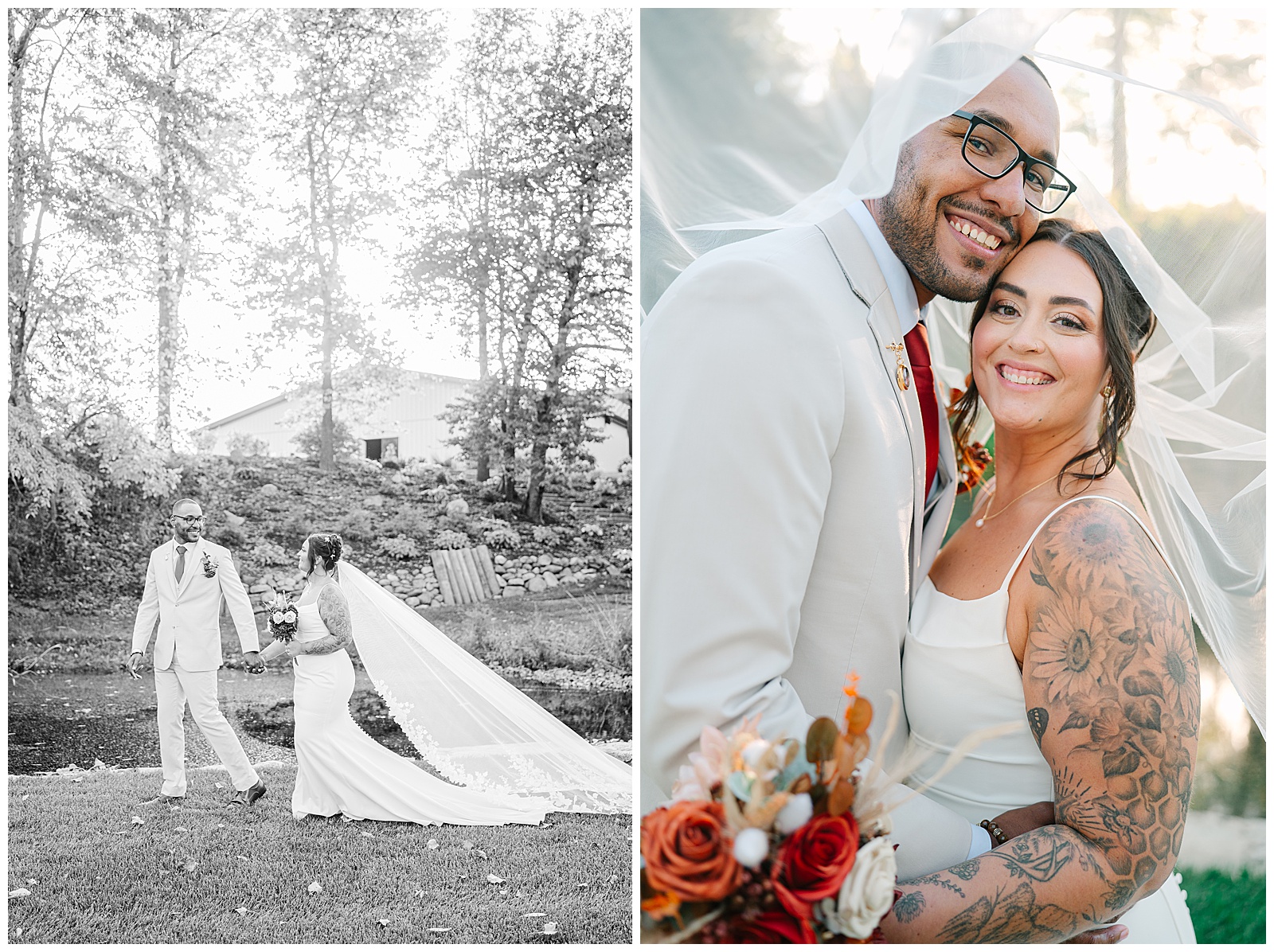 Everhart Gathering Place in Nevada Ohio Fall Wedding | Heather J Photography | Ohio Engagement Photographer