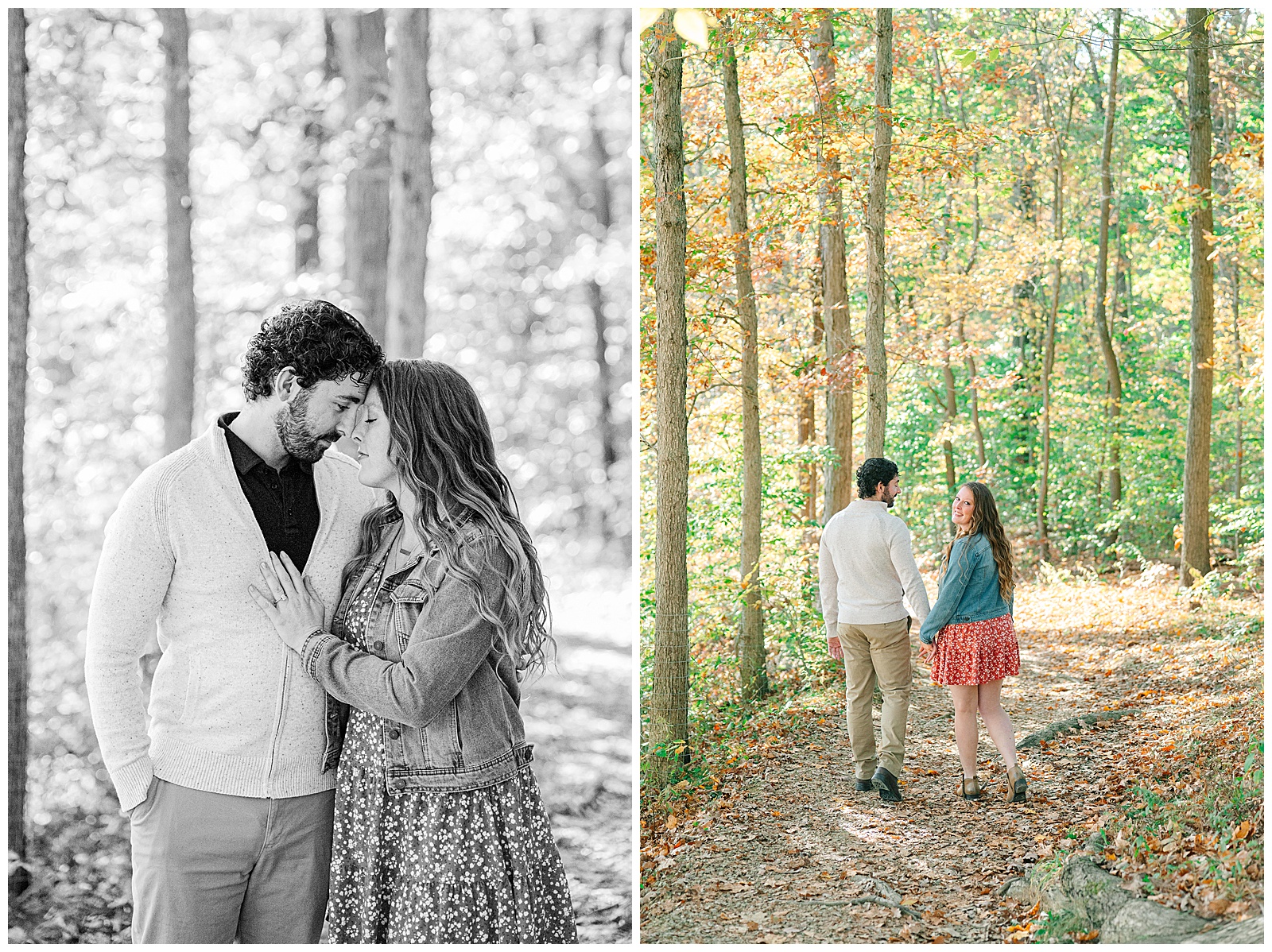 Kendall Lake and Kendall Hills in Peninsula Ohio Fall Engagement | Heather J Photography | Ohio Engagement Photographer