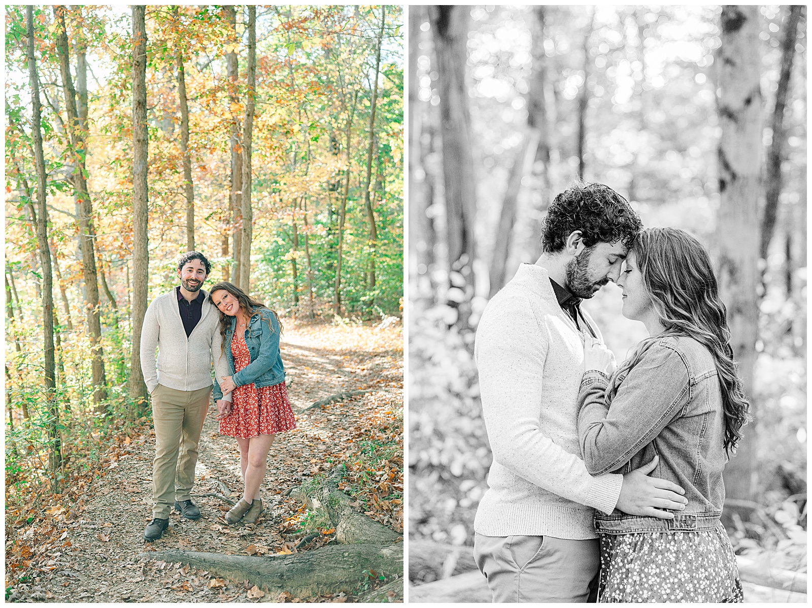 Kendall Lake and Kendall Hills in Peninsula Ohio Fall Engagement | Heather J Photography | Ohio Engagement Photographer