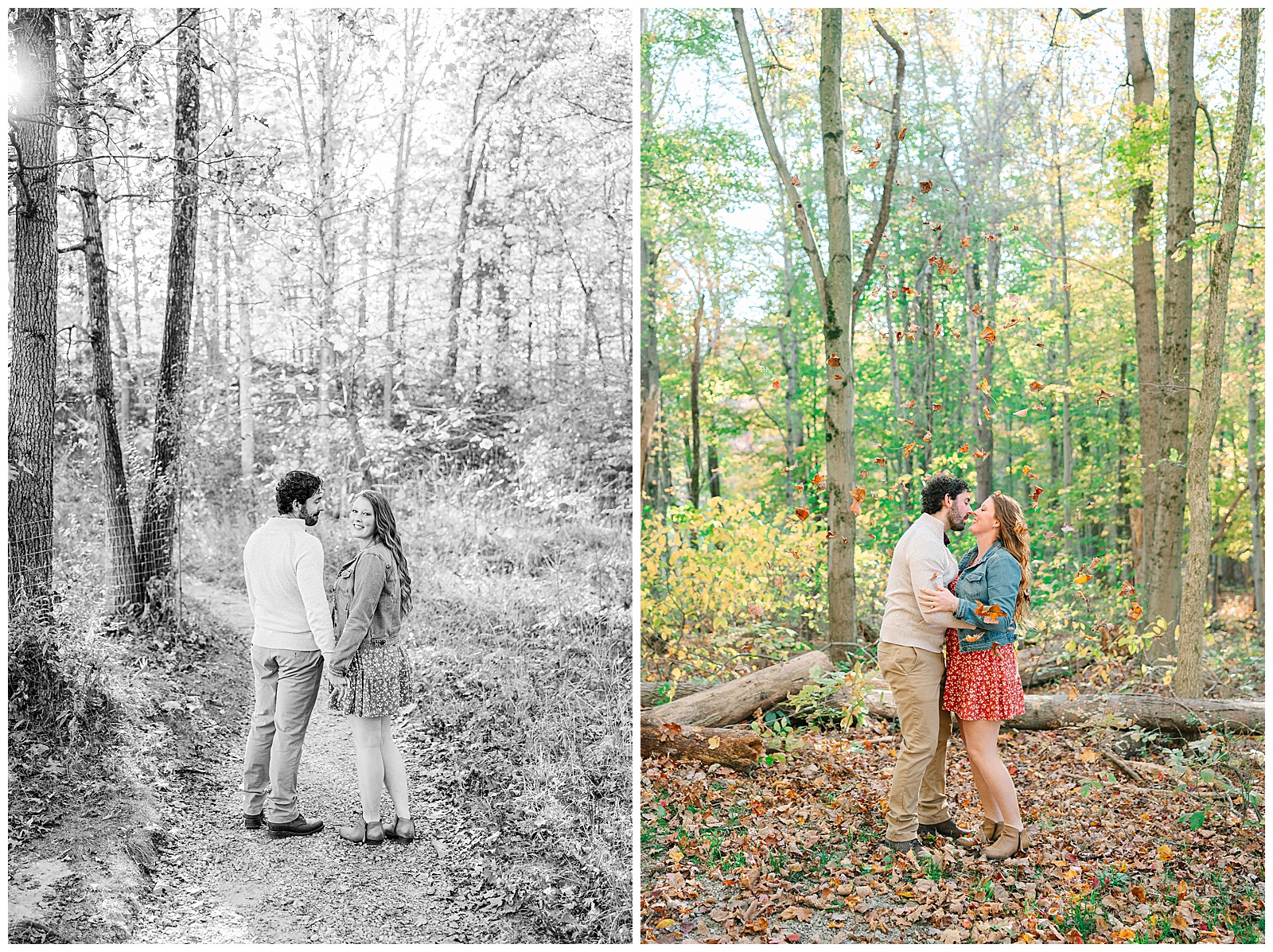 Kendall Lake and Kendall Hills in Peninsula Ohio Fall Engagement | Heather J Photography | Ohio Engagement Photographer