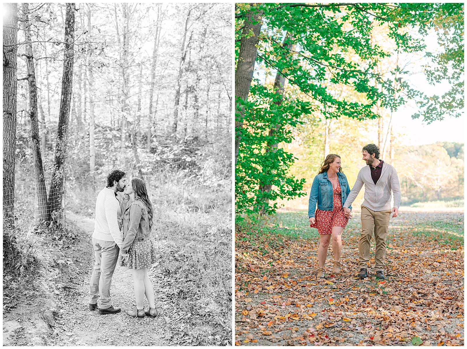 Kendall Lake and Kendall Hills in Peninsula Ohio Fall Engagement | Heather J Photography | Ohio Engagement Photographer