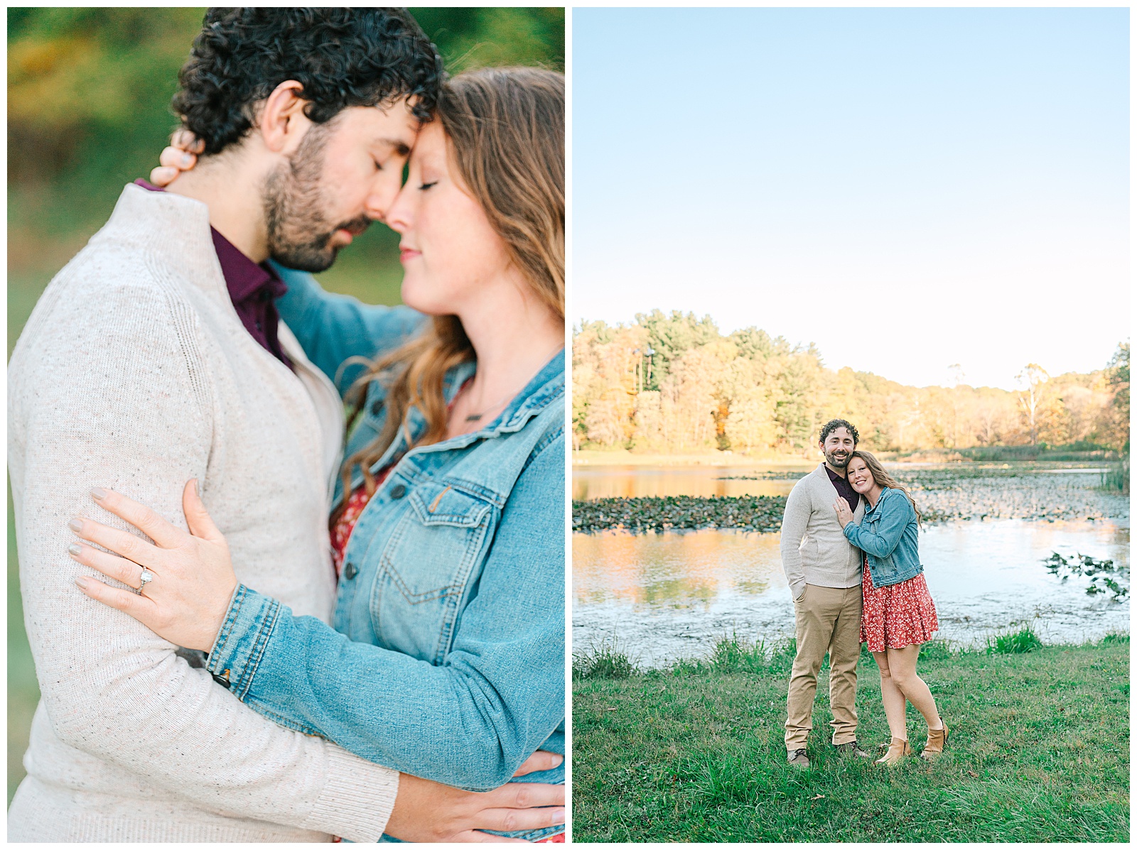 Kendall Lake and Kendall Hills in Peninsula Ohio Fall Engagement | Heather J Photography | Ohio Engagement Photographer