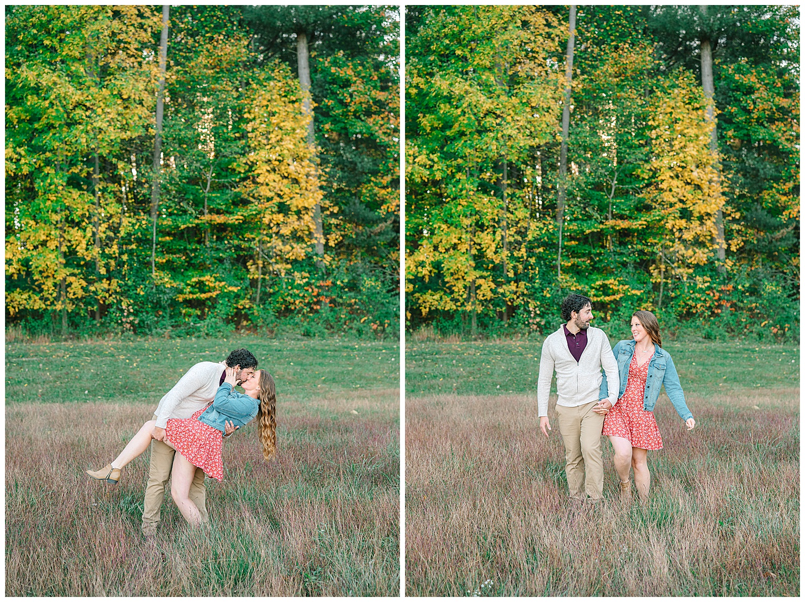 Kendall Lake and Kendall Hills in Peninsula Ohio Fall Engagement | Heather J Photography | Ohio Engagement Photographer