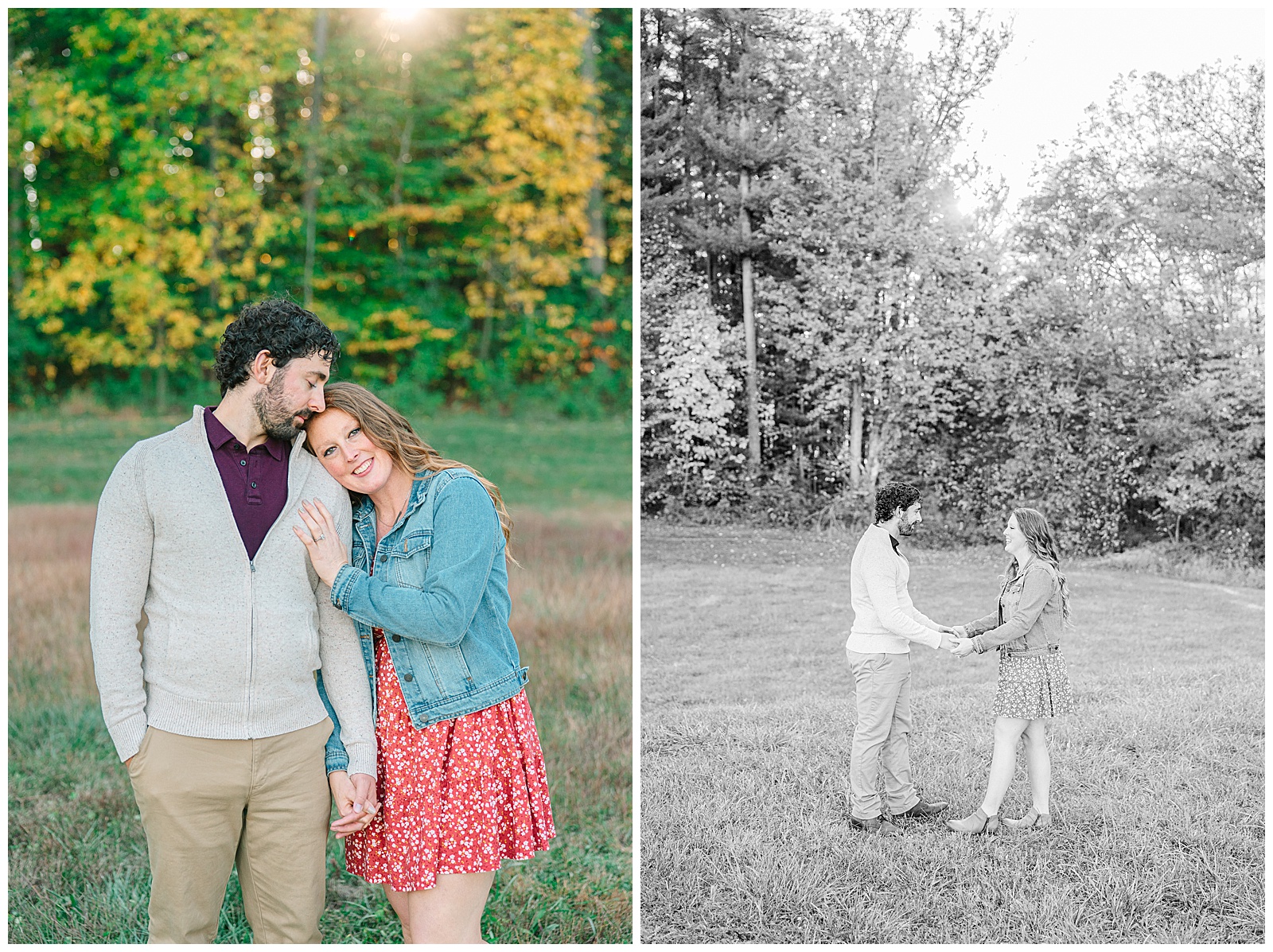 Kendall Lake and Kendall Hills in Peninsula Ohio Fall Engagement | Heather J Photography | Ohio Engagement Photographer