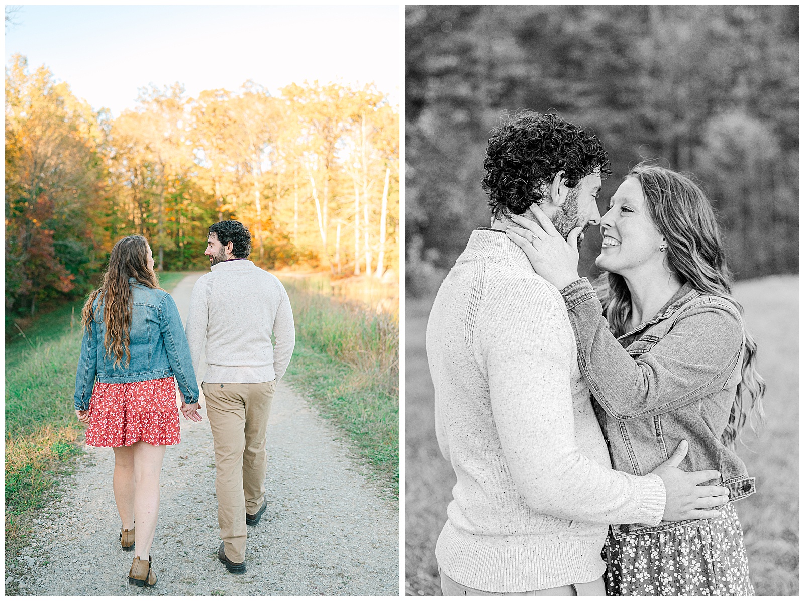 Kendall Lake and Kendall Hills in Peninsula Ohio Fall Engagement | Heather J Photography | Ohio Engagement Photographer