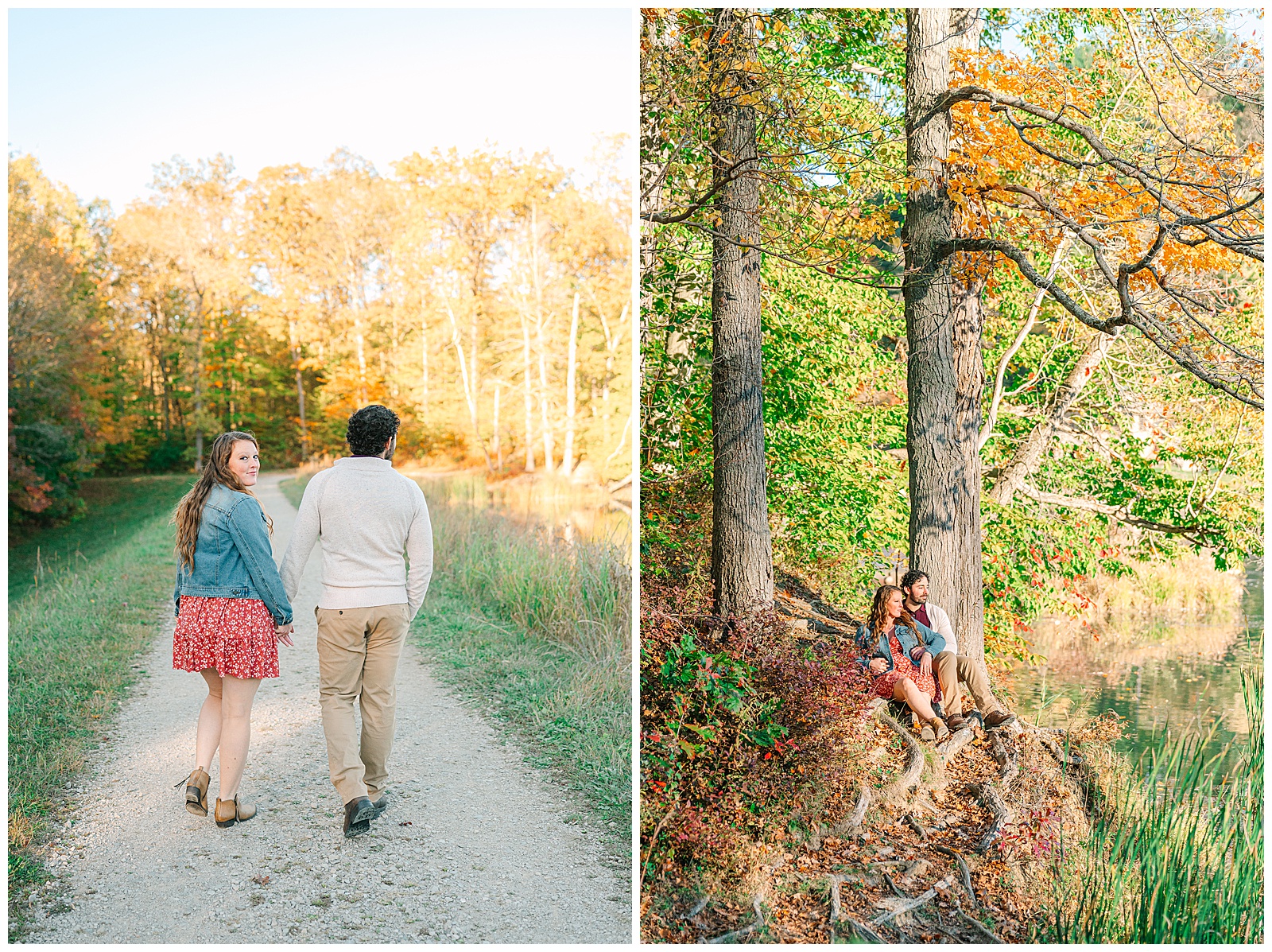 Kendall Lake and Kendall Hills in Peninsula Ohio Fall Engagement | Heather J Photography | Ohio Engagement Photographer
