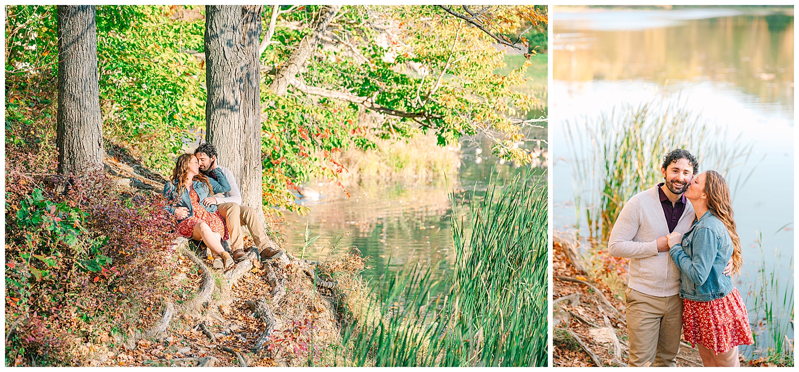 Kendall Lake and Kendall Hills in Peninsula Ohio Fall Engagement | Heather J Photography | Ohio Engagement Photographer