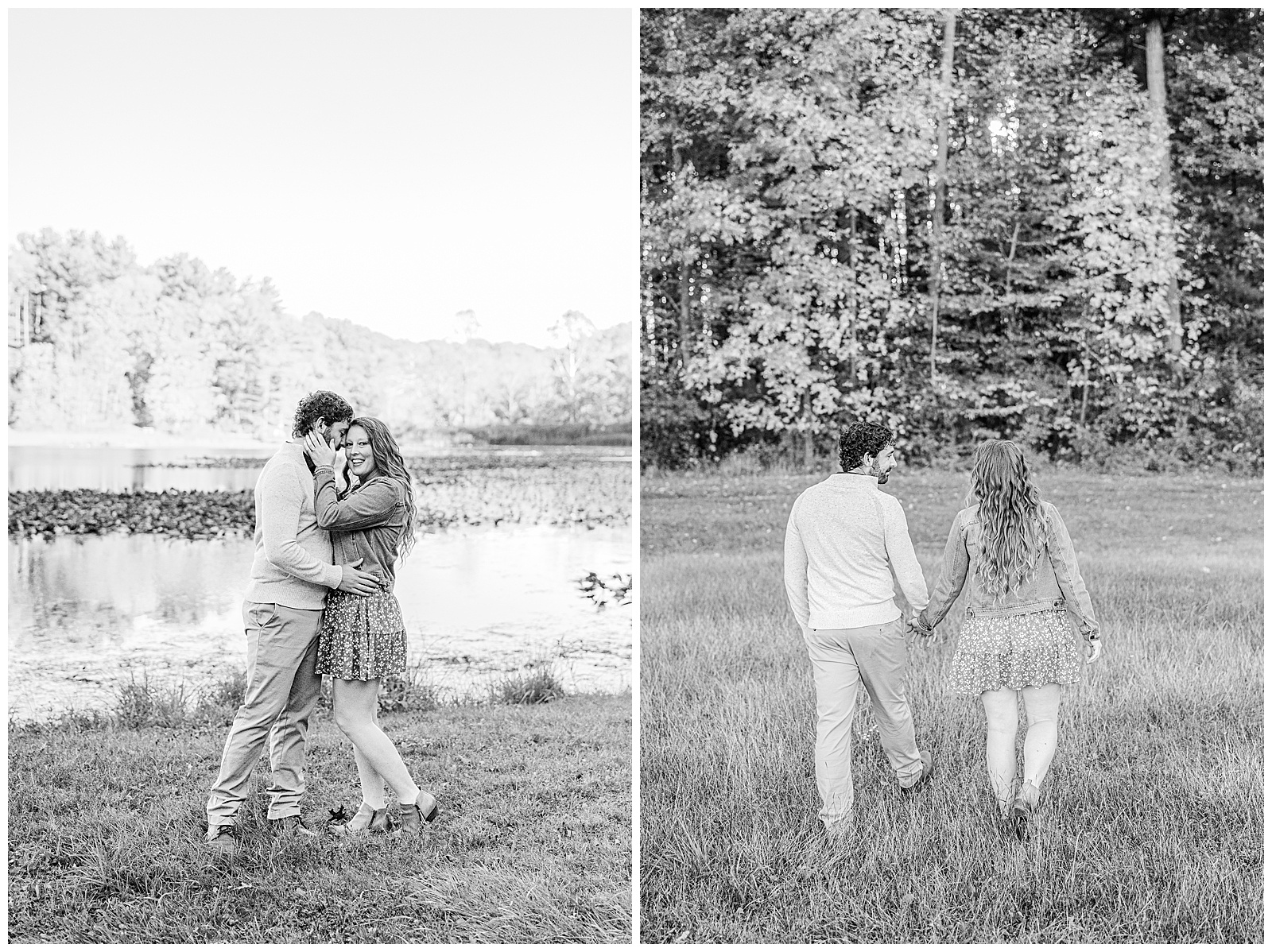 Kendall Lake and Kendall Hills in Peninsula Ohio Fall Engagement | Heather J Photography | Ohio Engagement Photographer