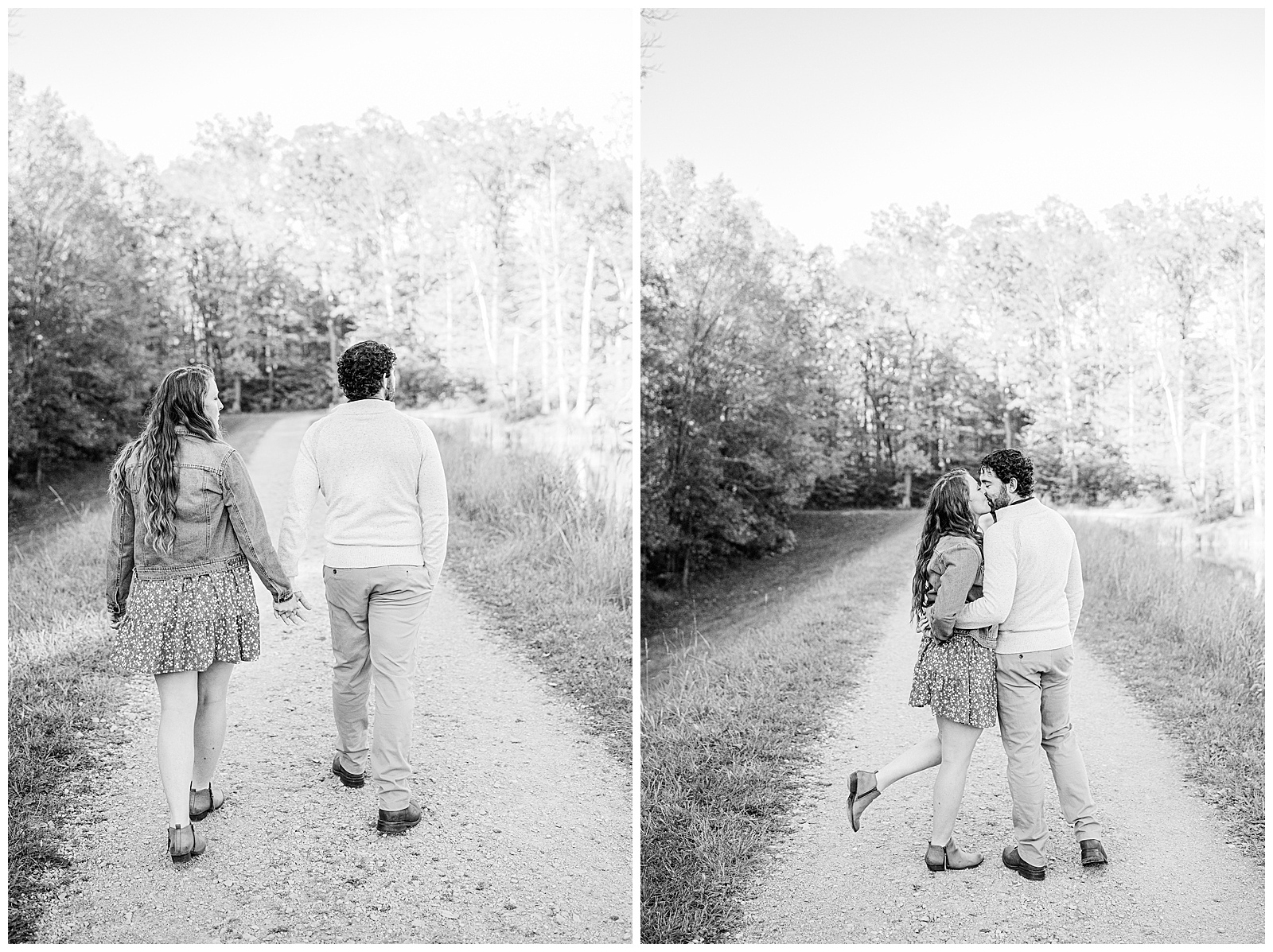 Kendall Lake and Kendall Hills in Peninsula Ohio Fall Engagement | Heather J Photography | Ohio Engagement Photographer