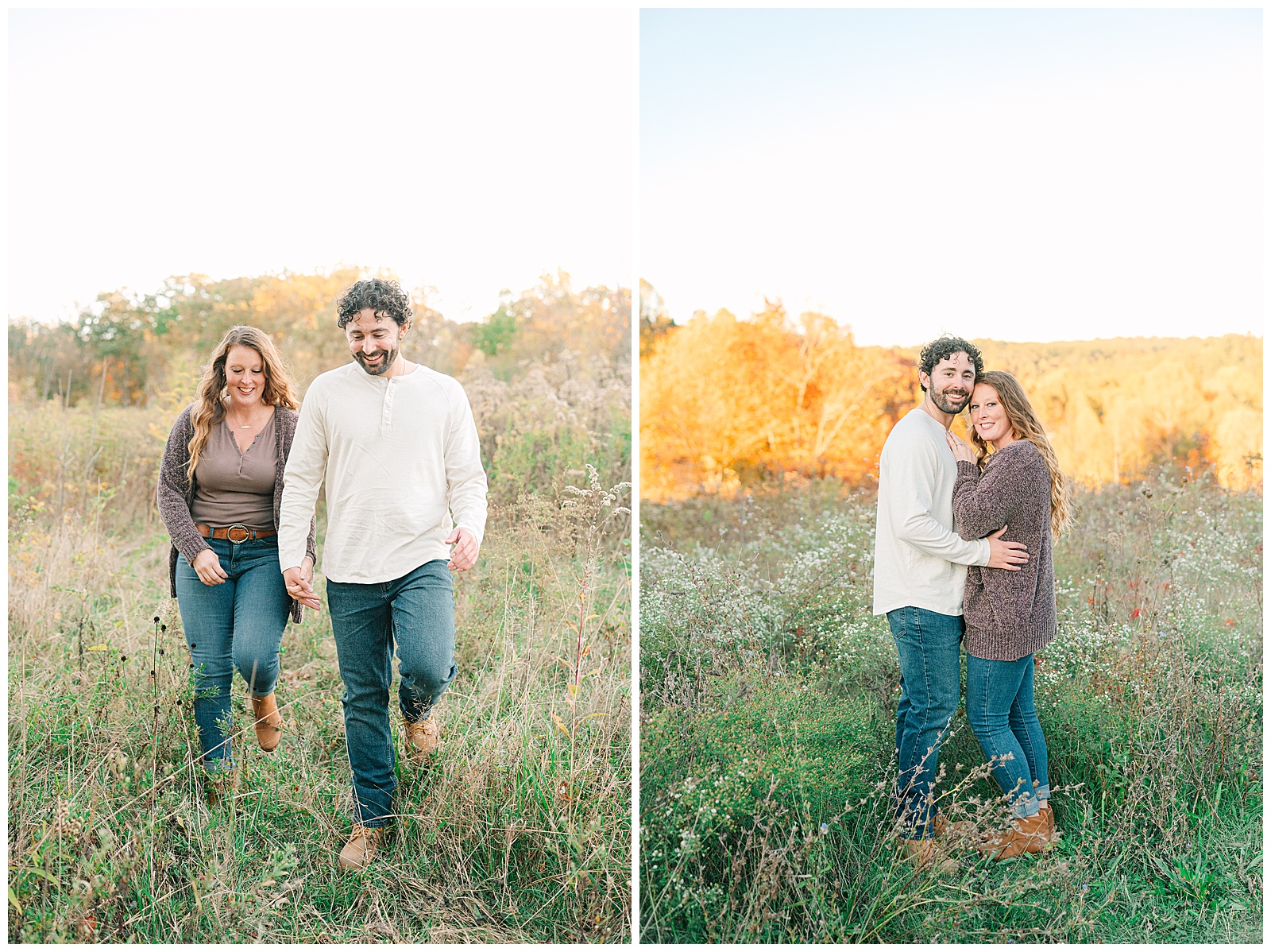 Kendall Lake and Kendall Hills in Peninsula Ohio Fall Engagement | Heather J Photography | Ohio Engagement Photographer