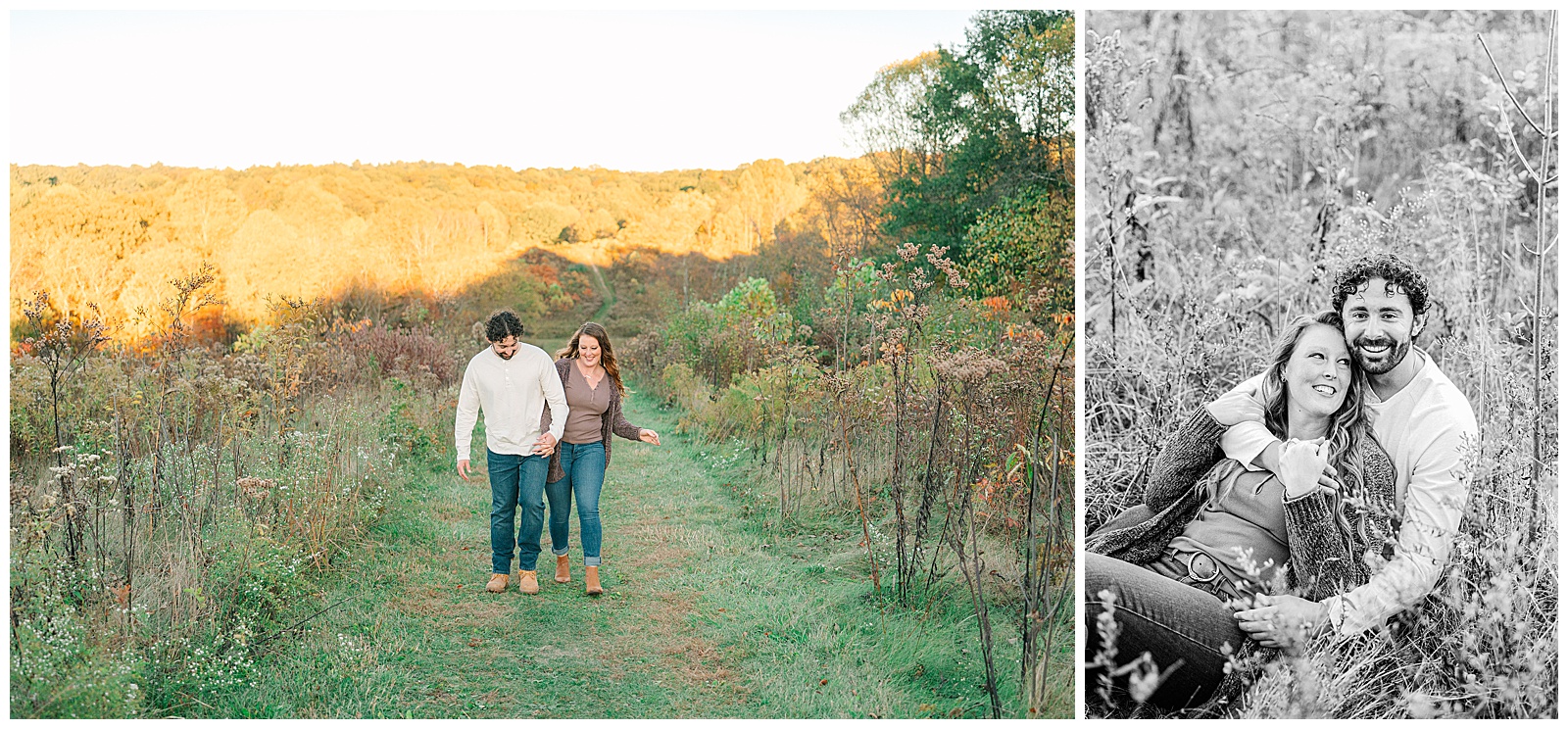 Kendall Lake and Kendall Hills in Peninsula Ohio Fall Engagement | Heather J Photography | Ohio Engagement Photographer