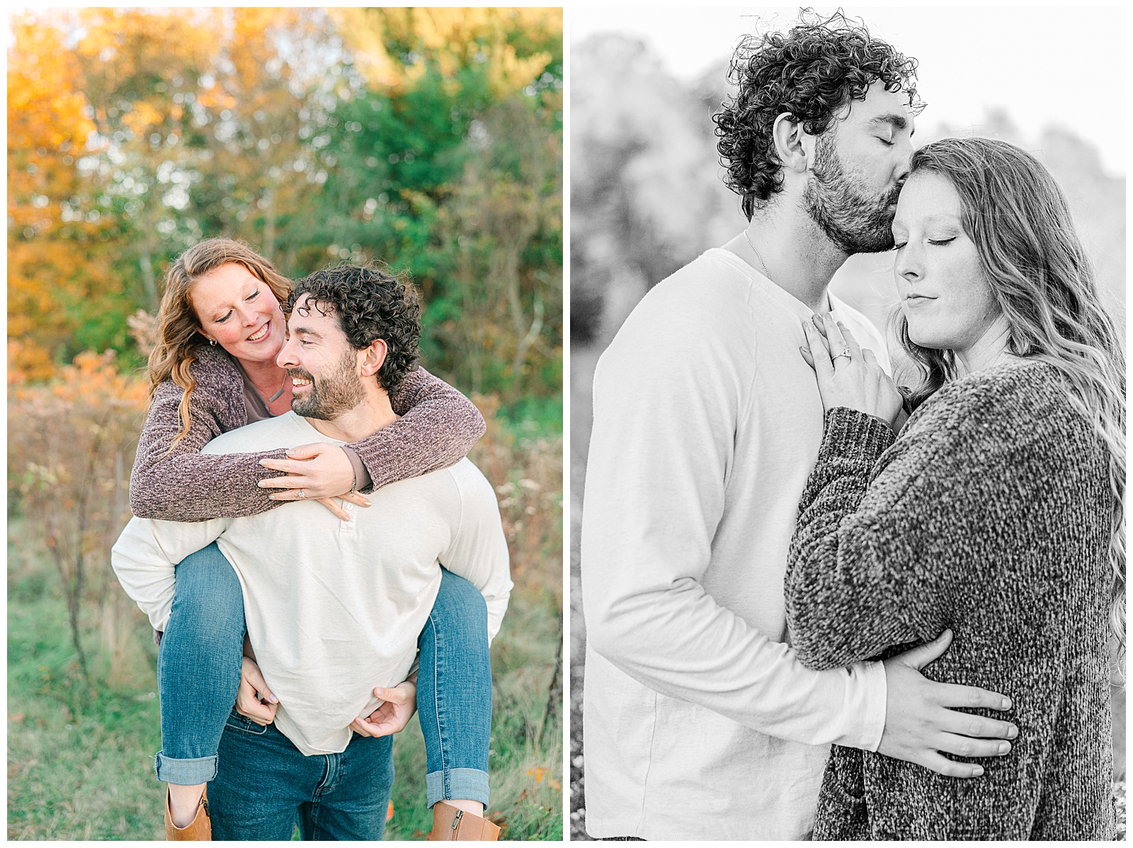 Kendall Lake and Kendall Hills in Peninsula Ohio Fall Engagement | Heather J Photography | Ohio Engagement Photographer