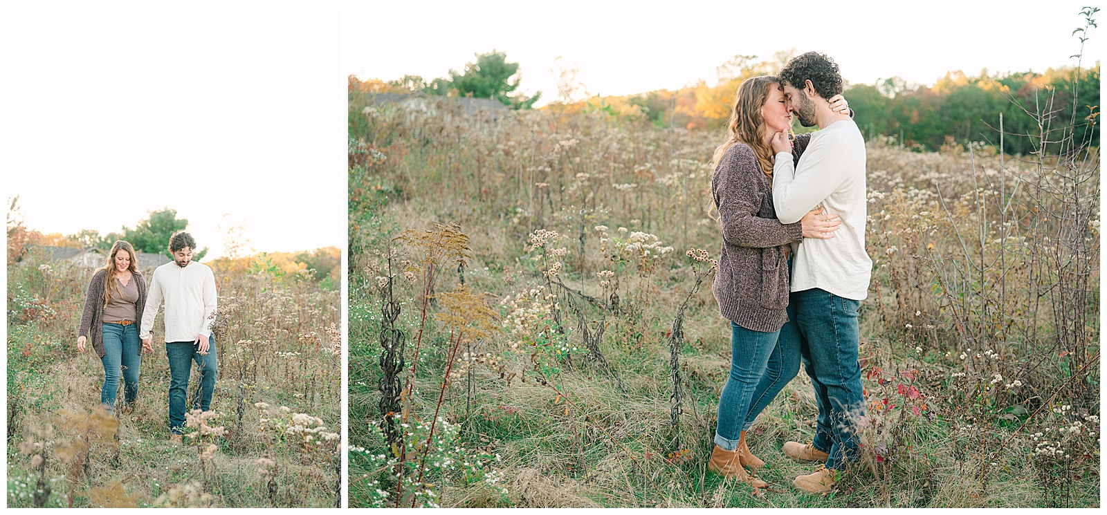 Kendall Lake and Kendall Hills in Peninsula Ohio Fall Engagement | Heather J Photography | Ohio Engagement Photographer