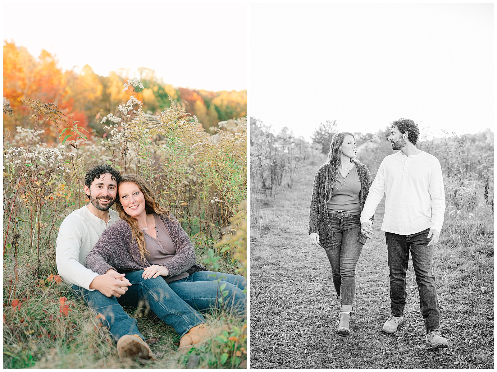 Kendall Lake and Kendall Hills in Peninsula Ohio Fall Engagement | Heather J Photography | Ohio Engagement Photographer