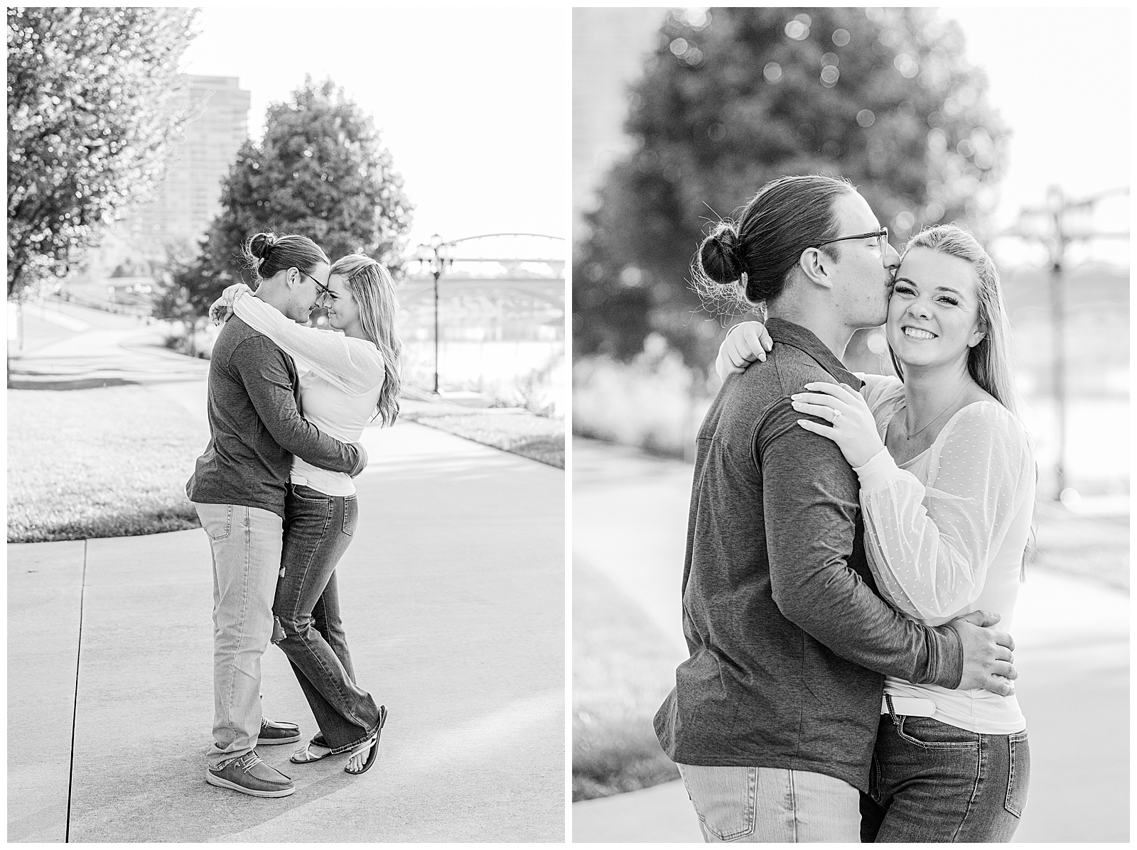 Scioto Mile Columbus Ohio Engagement Session | Heather J Photography | Ohio Engagement Photographer