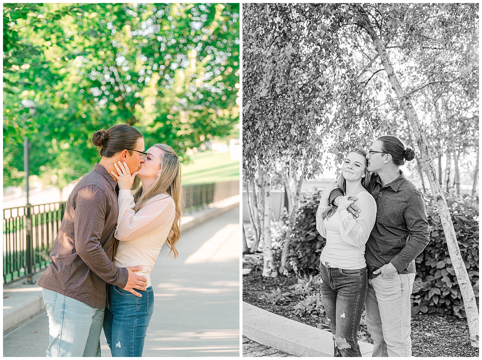 Scioto Mile Columbus Ohio Engagement Session | Heather J Photography | Ohio Engagement Photographer