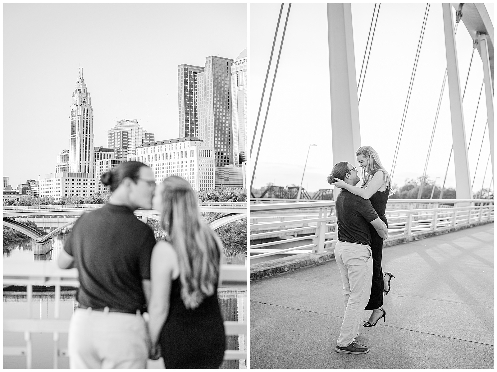 Scioto Mile Columbus Ohio Engagement Session | Heather J Photography | Ohio Engagement Photographer