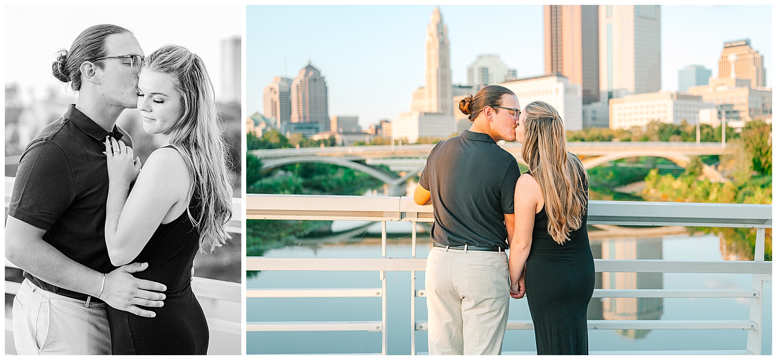 Scioto Mile Columbus Ohio Engagement Session | Heather J Photography | Ohio Engagement Photographer