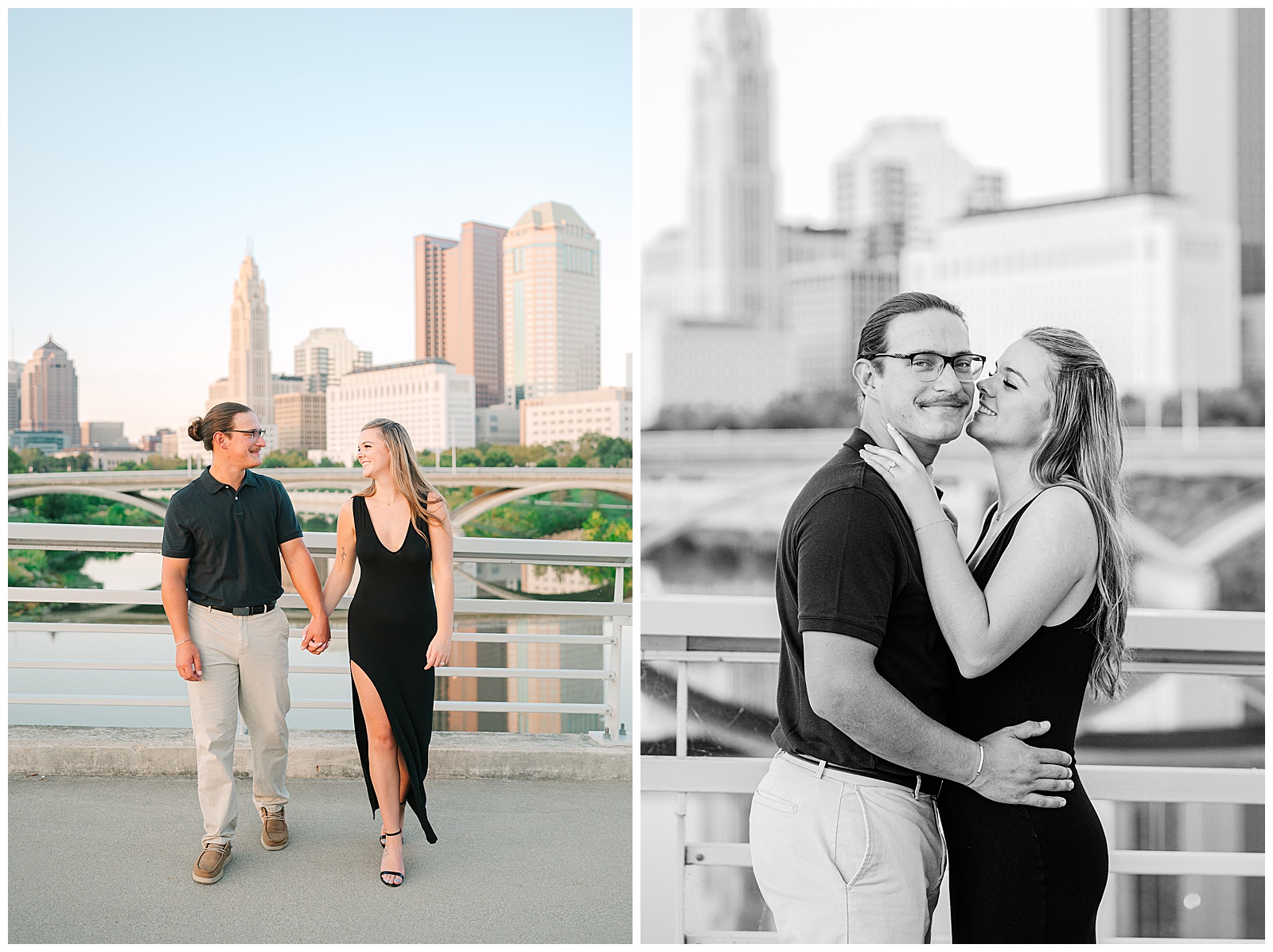 Scioto Mile Columbus Ohio Engagement Session | Heather J Photography | Ohio Engagement Photographer