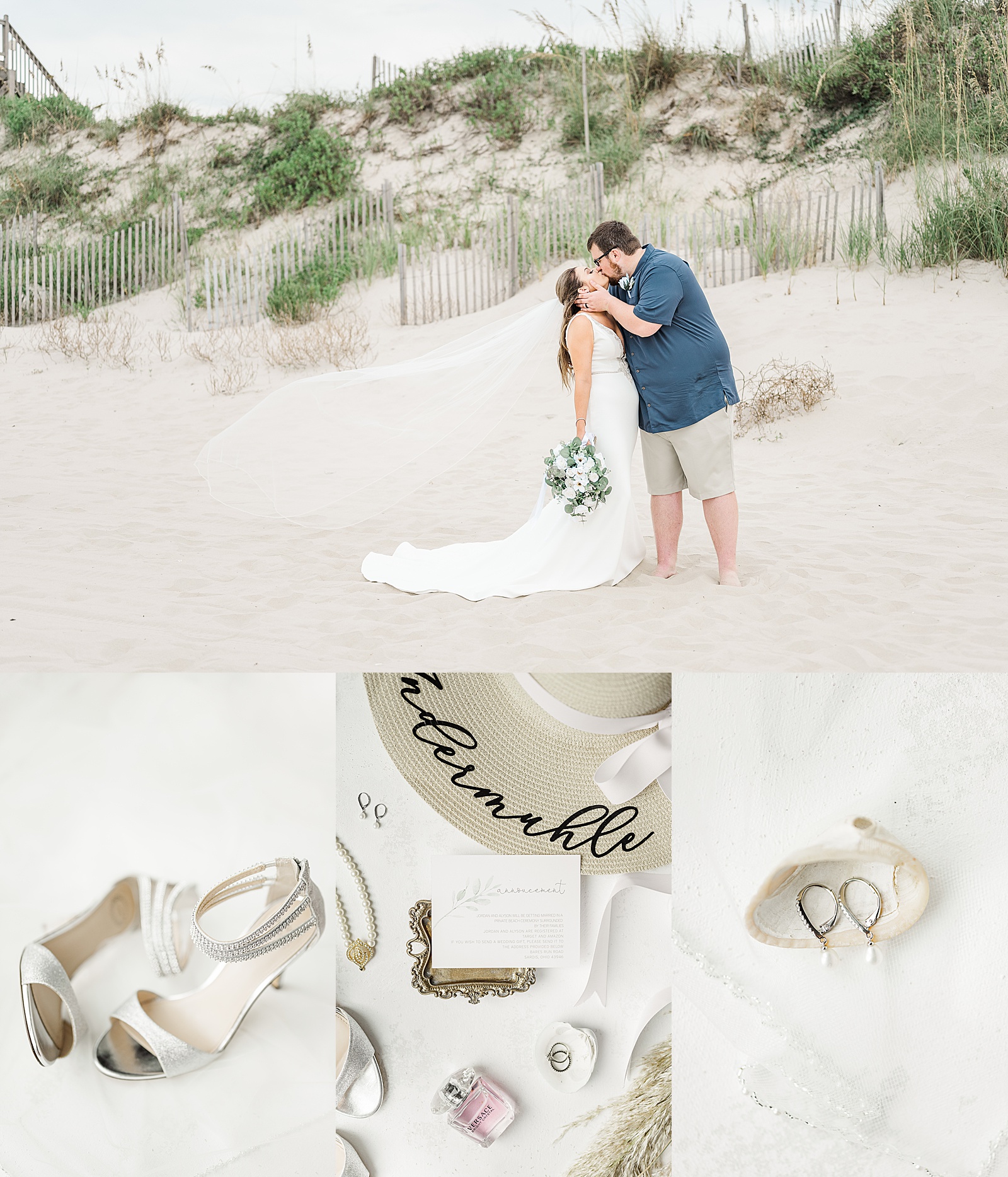 Navy and Gold Inspired Corolla Beach NC Wedding