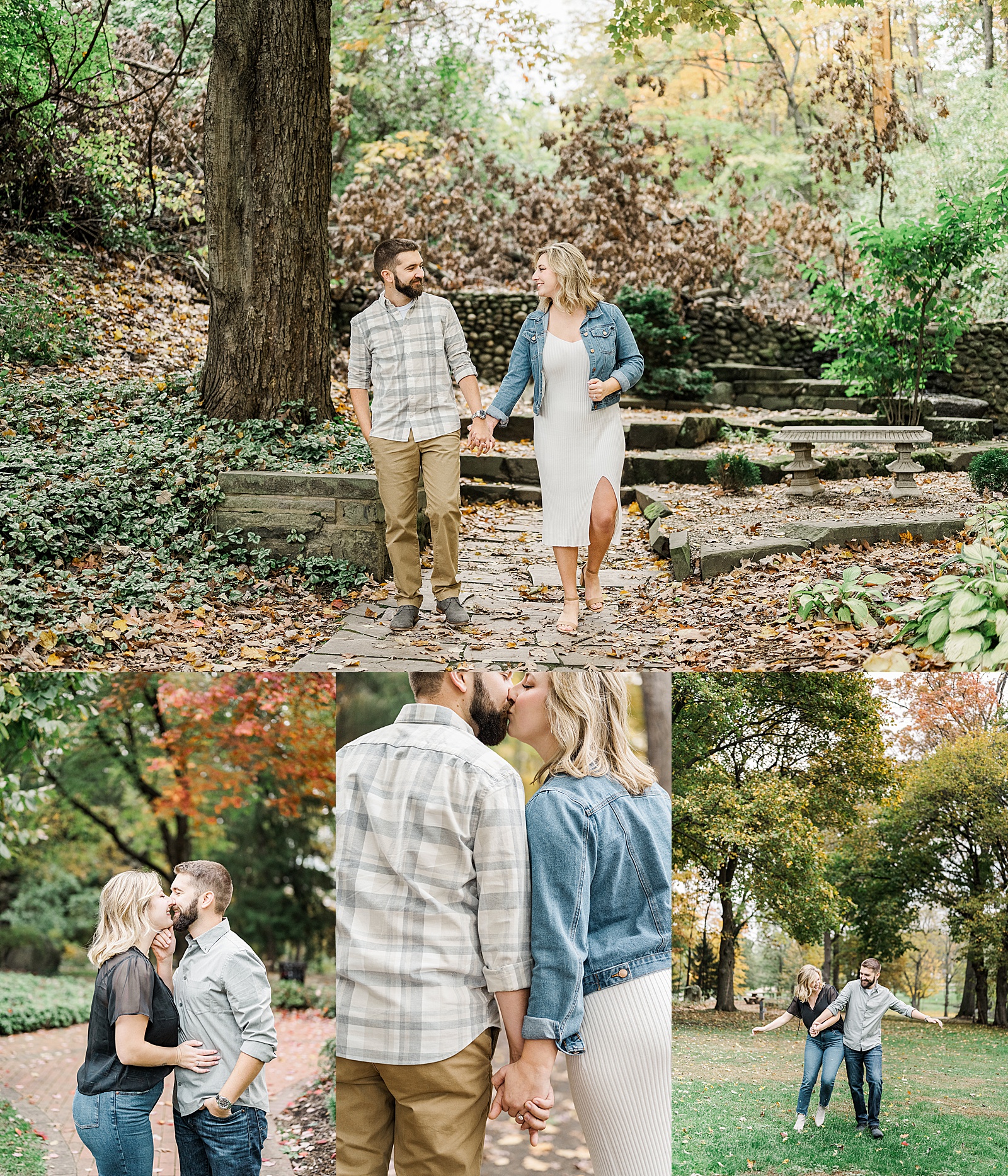 Joyful Fall Engagement session at Canton Garden Center
