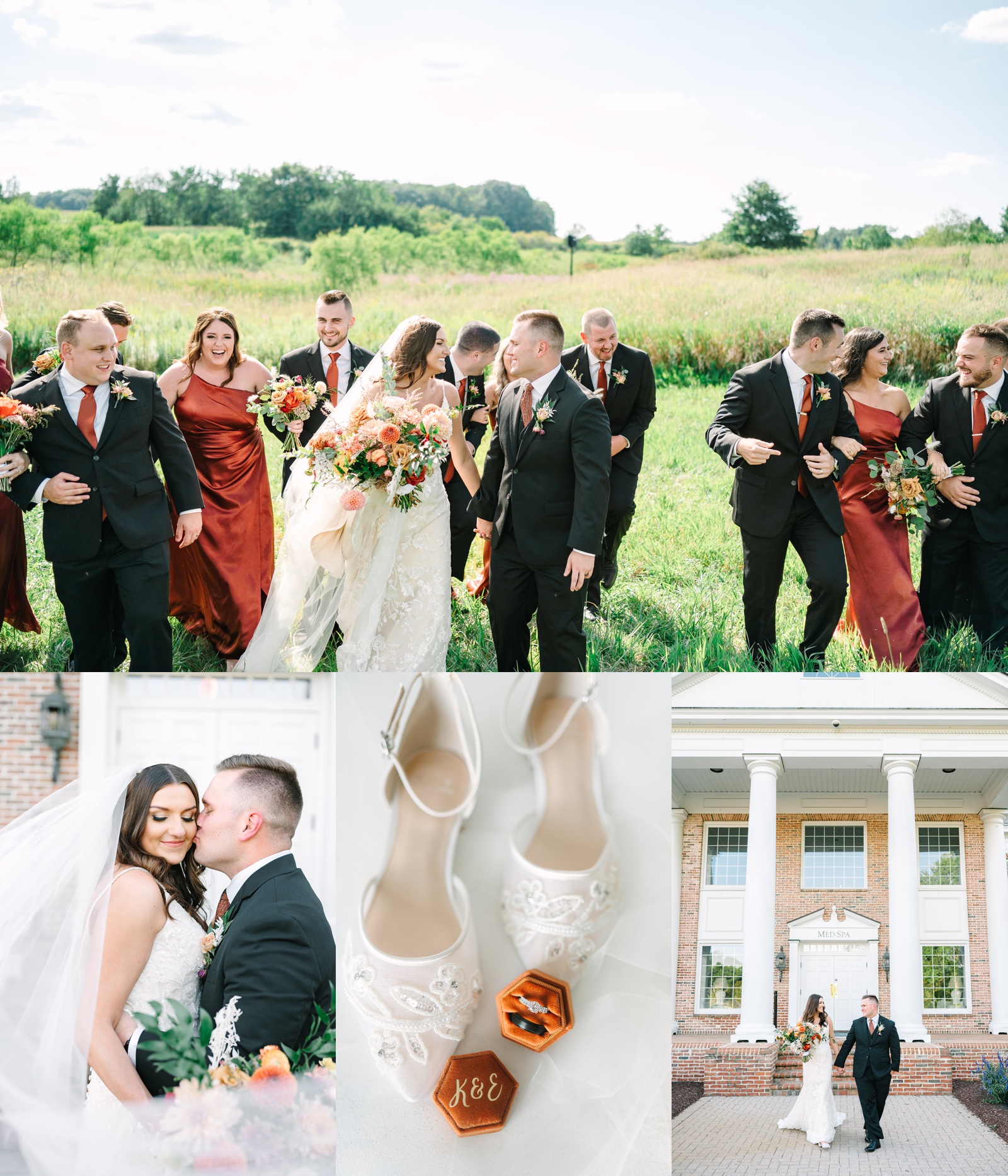 Rust and Champagne Wedding at The Grand Resort in Canfield Ohio