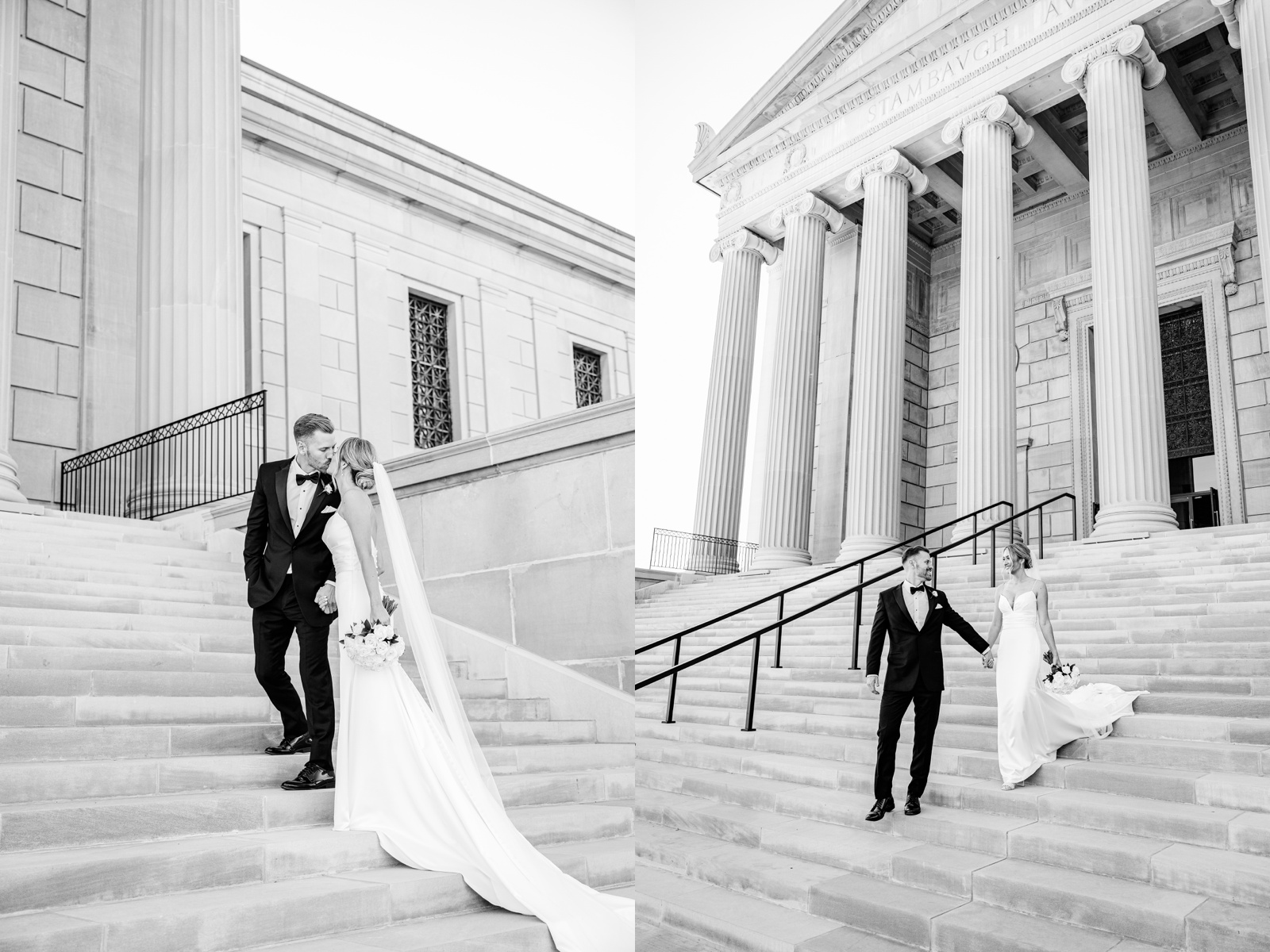 Classy and Romantic Black White and Gold Stambaugh Auditorium and Waypoint 4180 Wedding