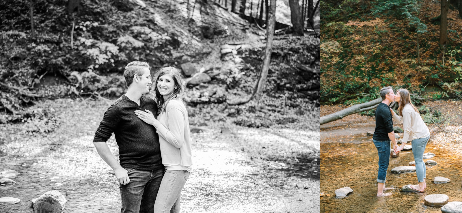 Fall Engagement at Hocking Hills State Park in Logan Ohio
