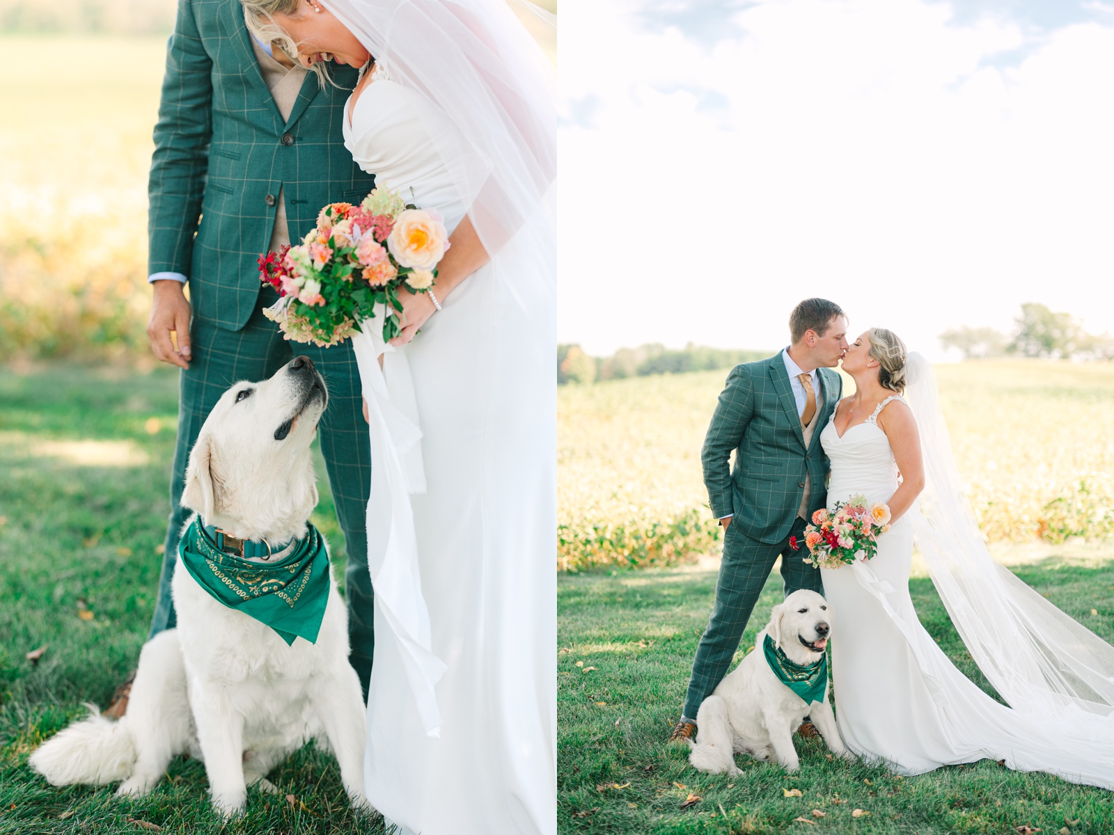 Emerald Green French Countryside inspired wedding at a Family Farm