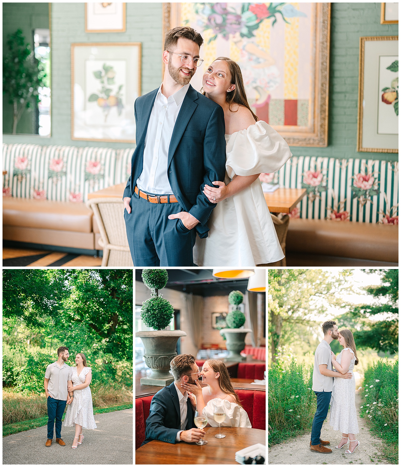 Bar Italia and Cedar Creek Grille and Acacia Reservation Engagement Session in Beachwood Ohio