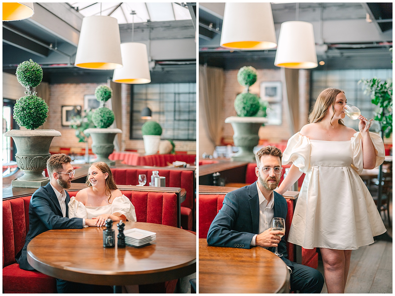 Bar Italia and Cedar Creek Grille and Acacia Reservation Engagement Session in Beachwood Ohio