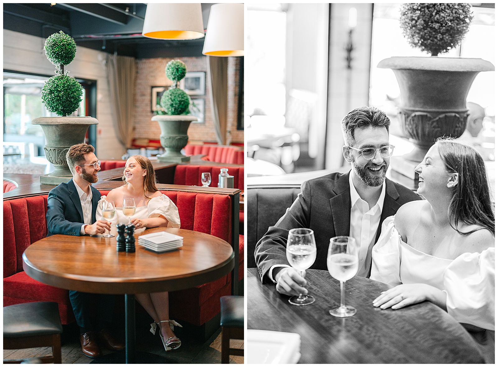 Bar Italia and Cedar Creek Grille and Acacia Reservation Engagement Session in Beachwood Ohio