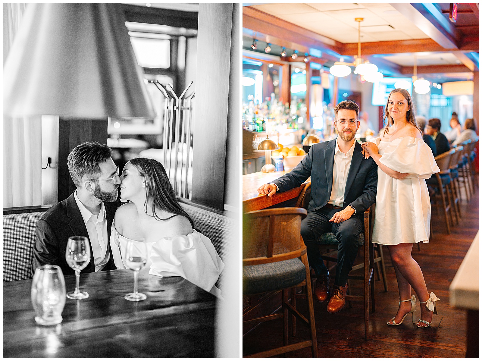 Bar Italia and Cedar Creek Grille and Acacia Reservation Engagement Session in Beachwood Ohio