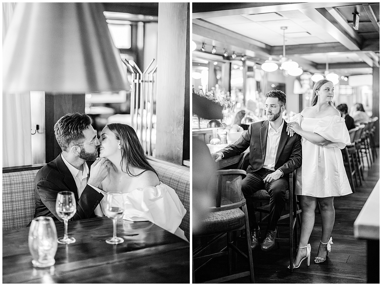 Bar Italia and Cedar Creek Grille and Acacia Reservation Engagement Session in Beachwood Ohio