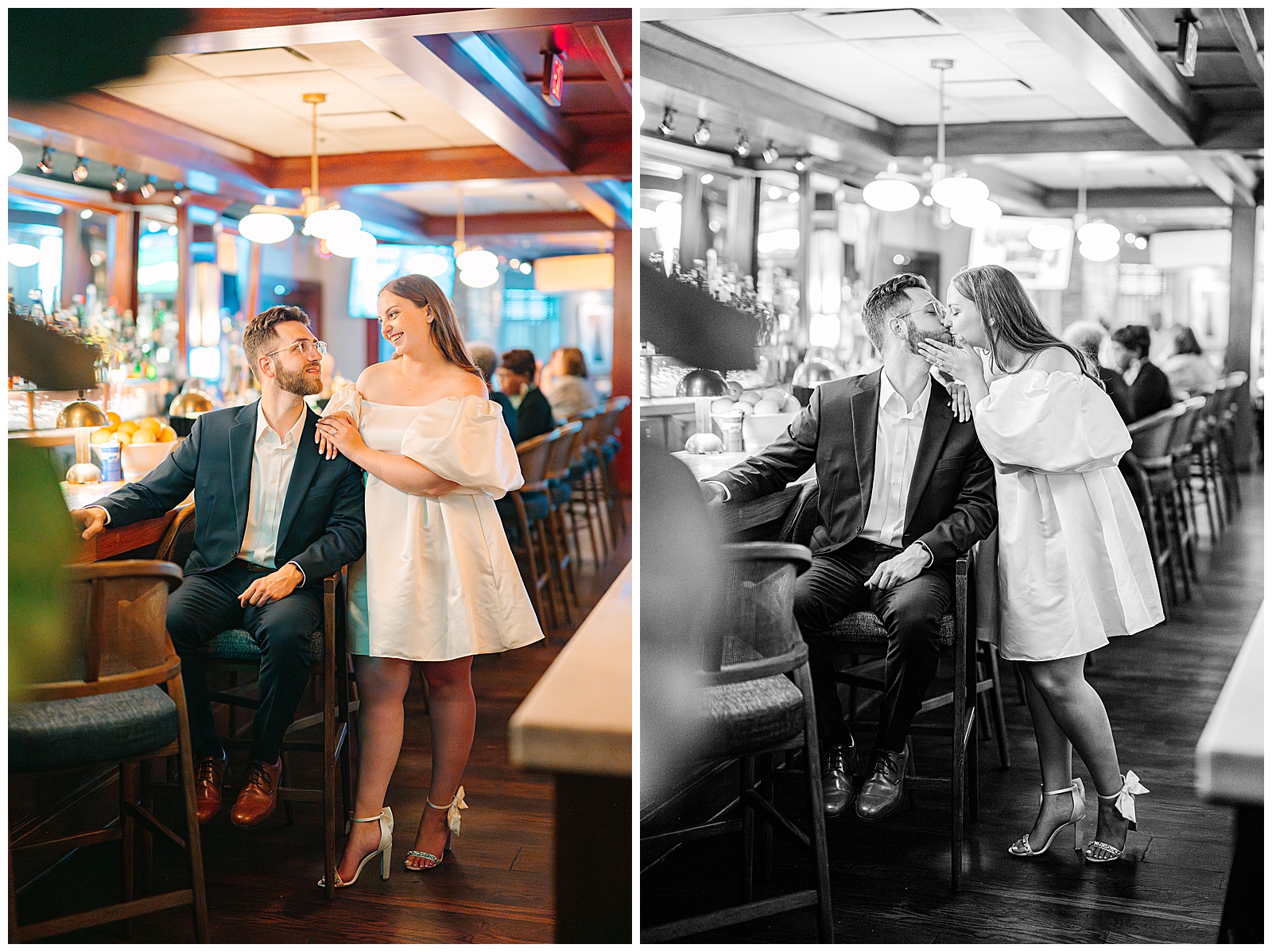 Bar Italia and Cedar Creek Grille and Acacia Reservation Engagement Session in Beachwood Ohio