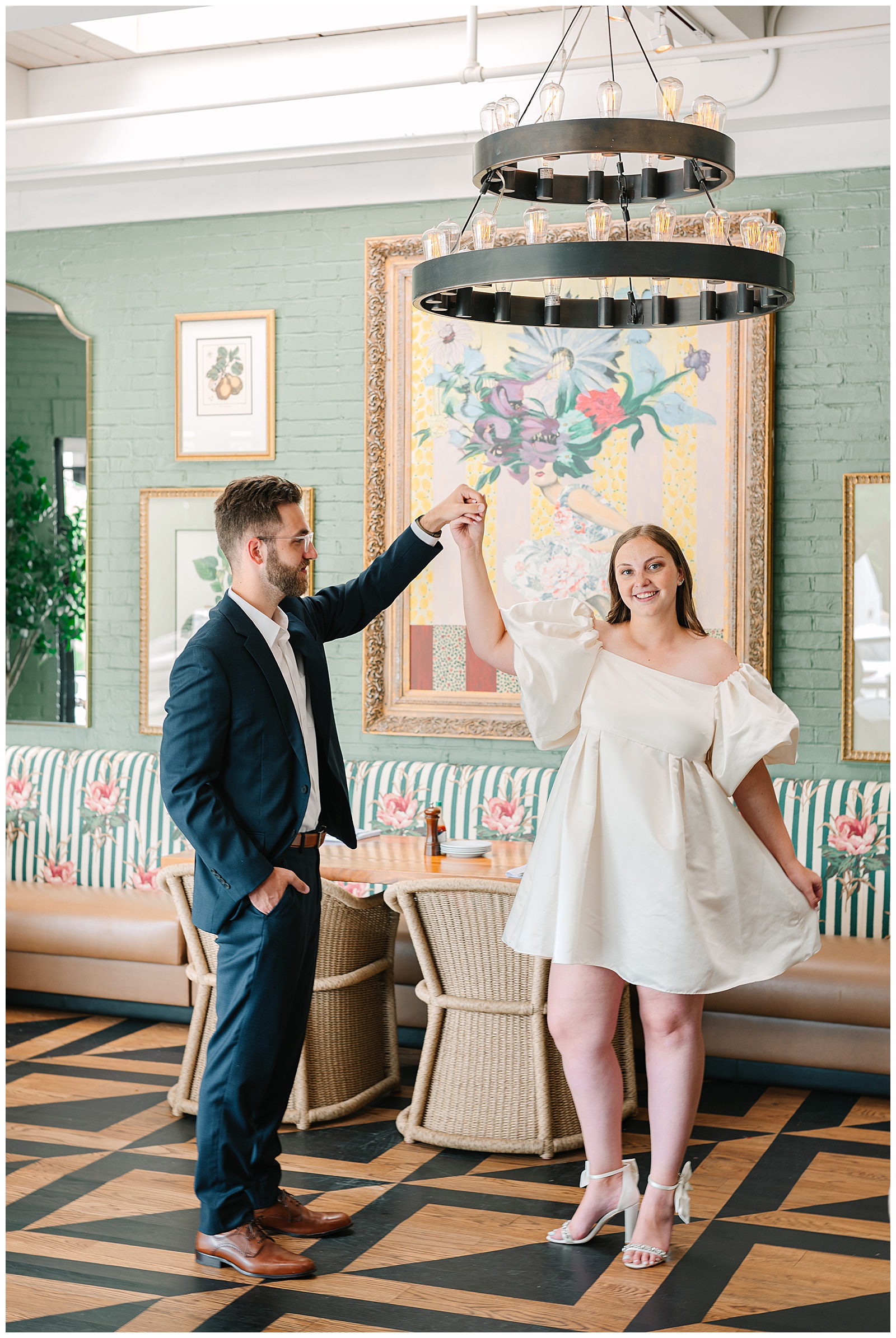 Bar Italia and Cedar Creek Grille and Acacia Reservation Engagement Session in Beachwood Ohio