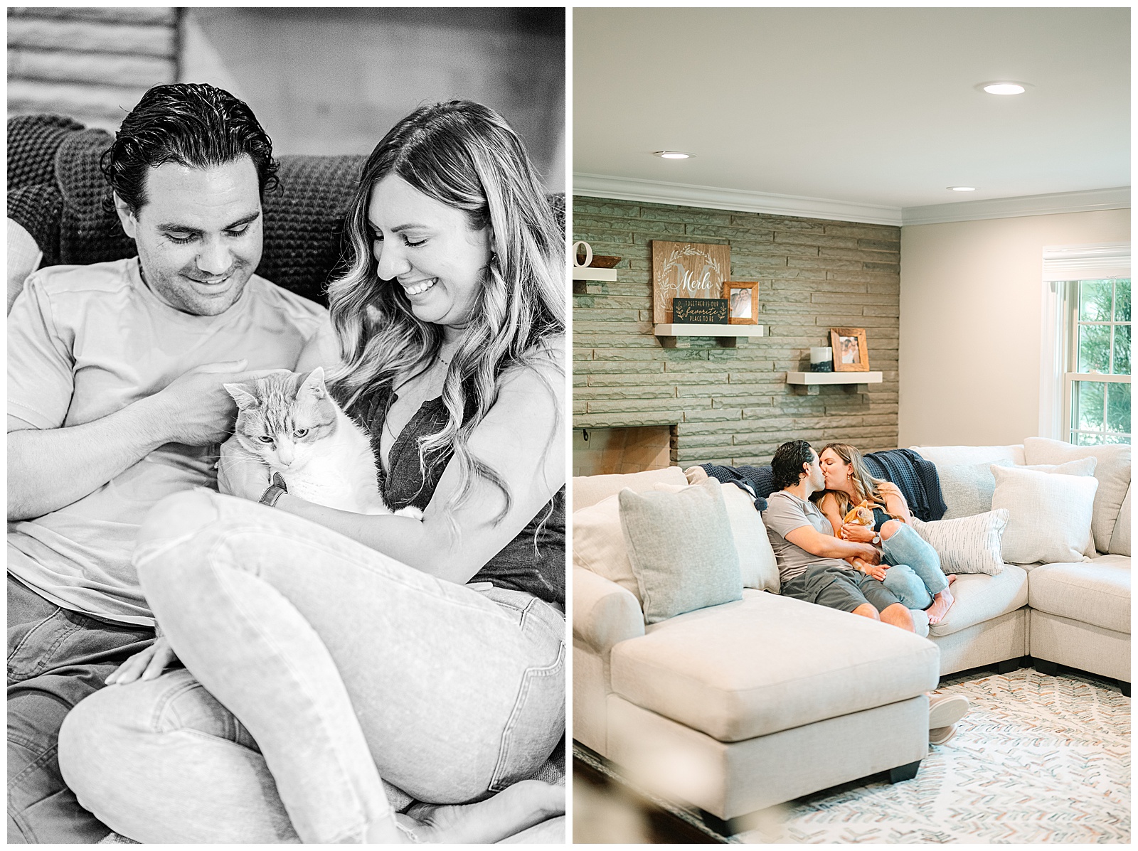 Home Engagement Session in Boardman, Ohio