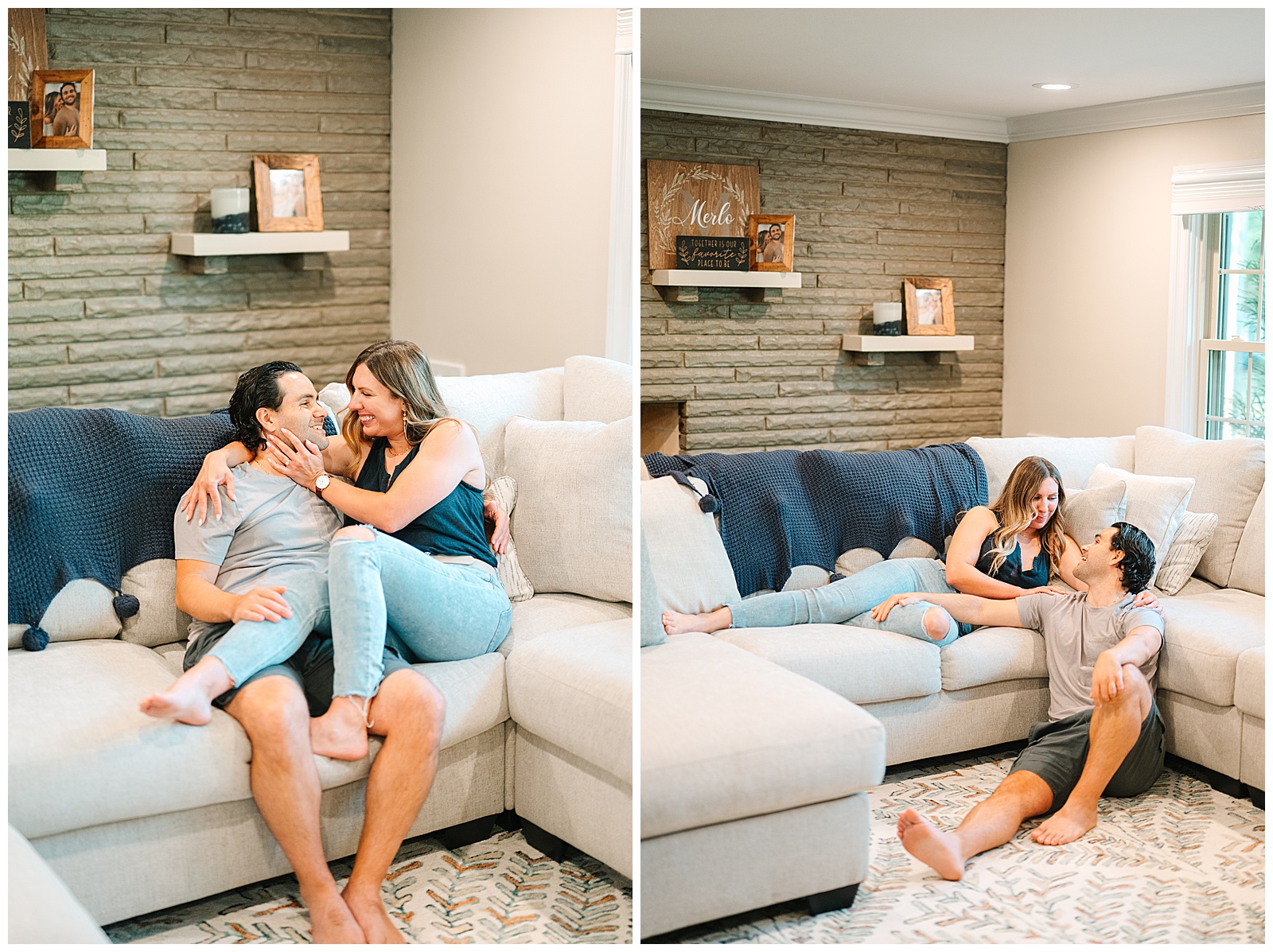 Home Engagement Session in Boardman, Ohio