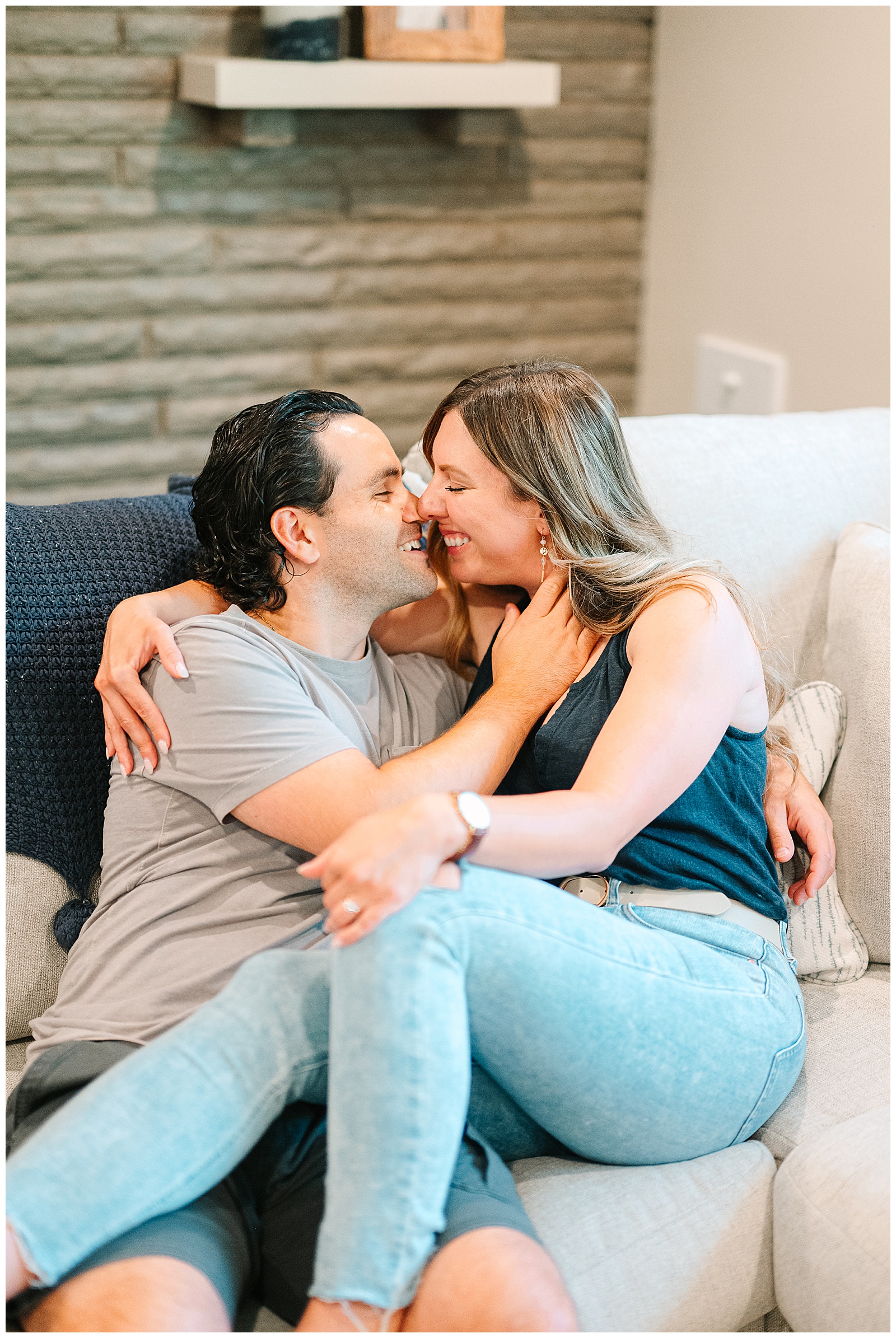 Home Engagement Session in Boardman, Ohio