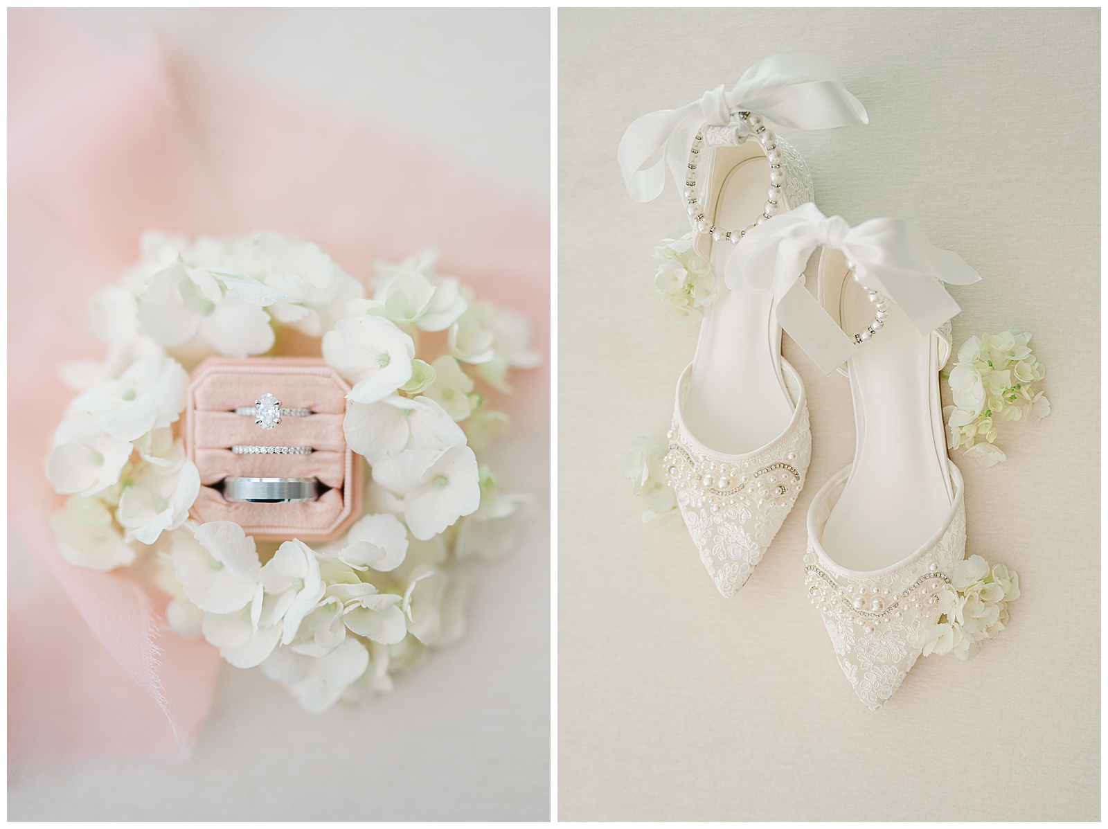 Blush Pink and Black Theme Wedding in Cleveland and Blue Heron Wedding in Medina Ohio