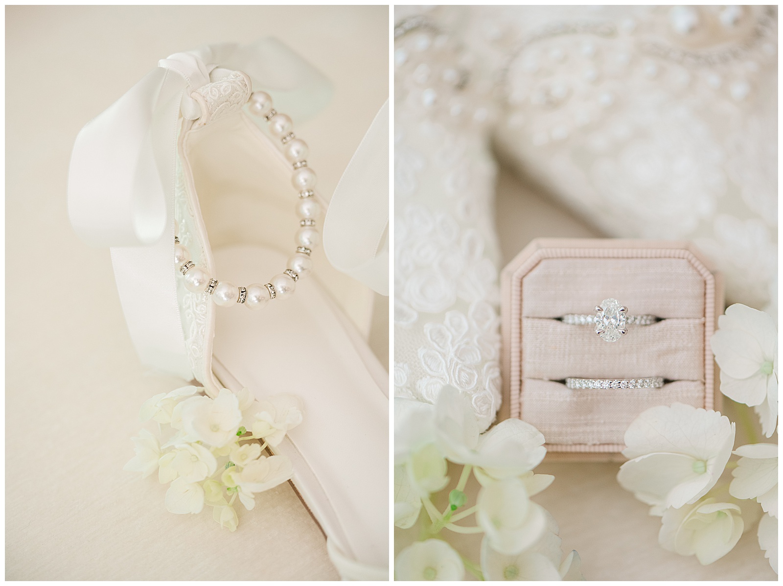 Blush Pink and Black Theme Wedding in Cleveland and Blue Heron Wedding in Medina Ohio