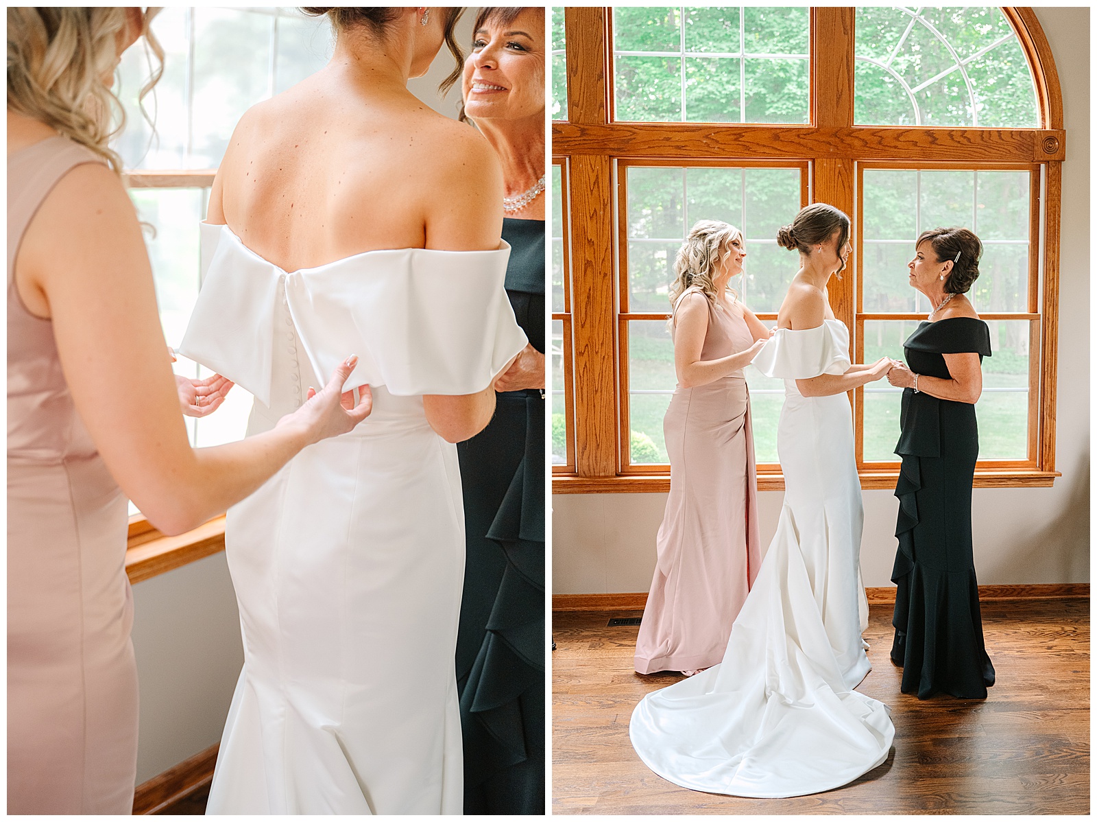 Blush Pink and Black Theme Wedding in Cleveland and Blue Heron Wedding in Medina Ohio