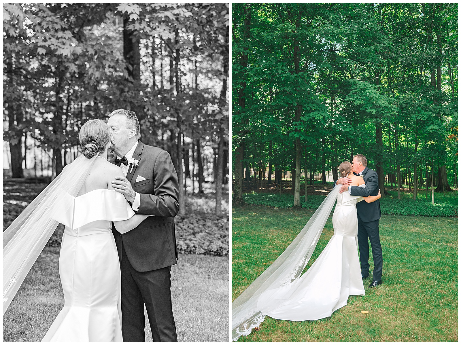 Blush Pink and Black Theme Wedding in Cleveland and Blue Heron Wedding in Medina Ohio