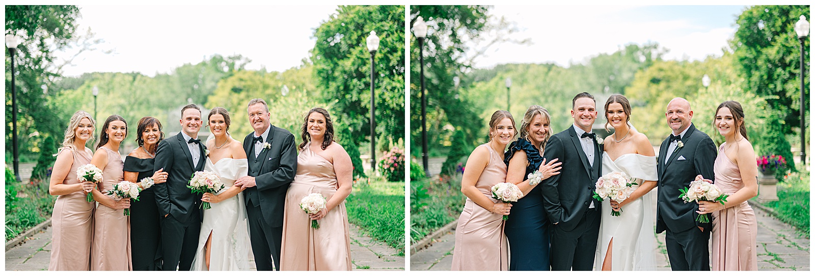 Blush Pink and Black Theme Wedding in Cleveland and Blue Heron Wedding in Medina Ohio