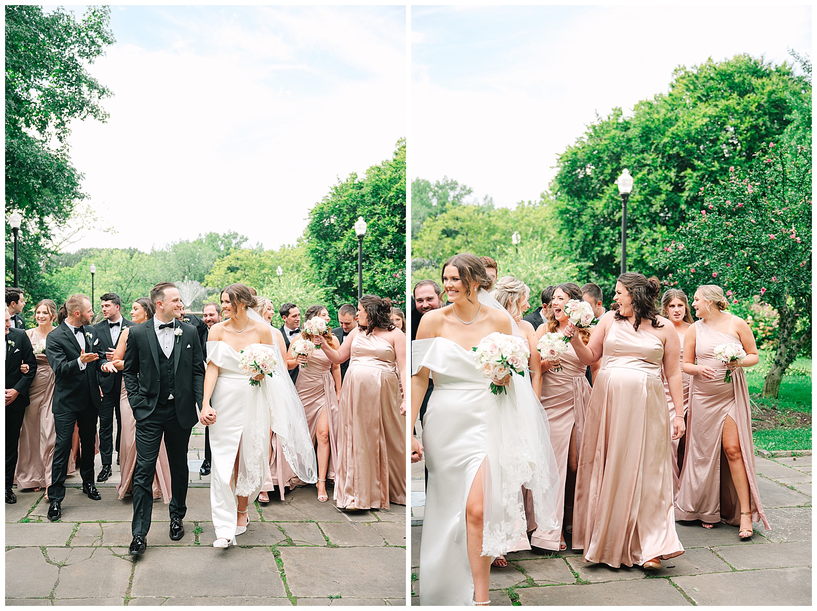 Blush Pink and Black Theme Wedding in Cleveland and Blue Heron Wedding in Medina Ohio